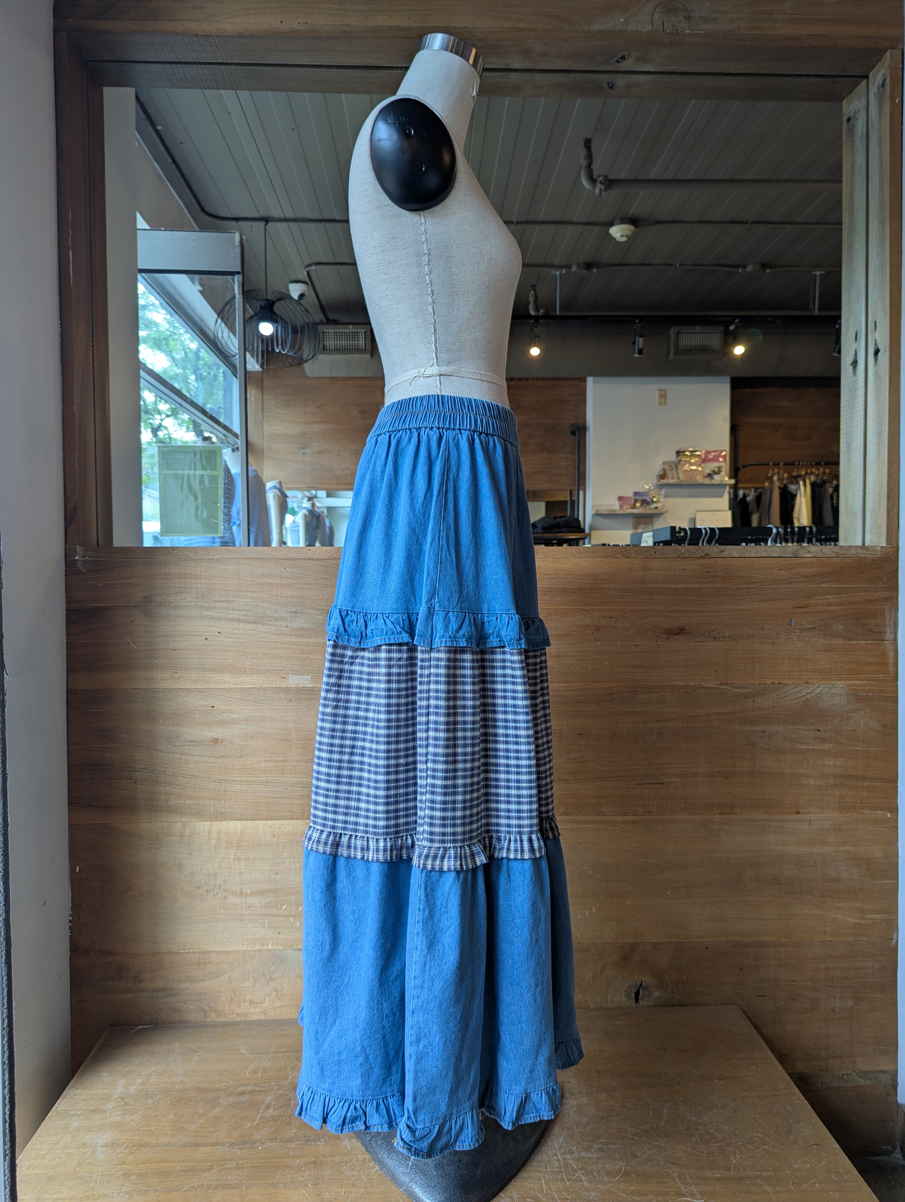 Tartan Trail Denim Skirt