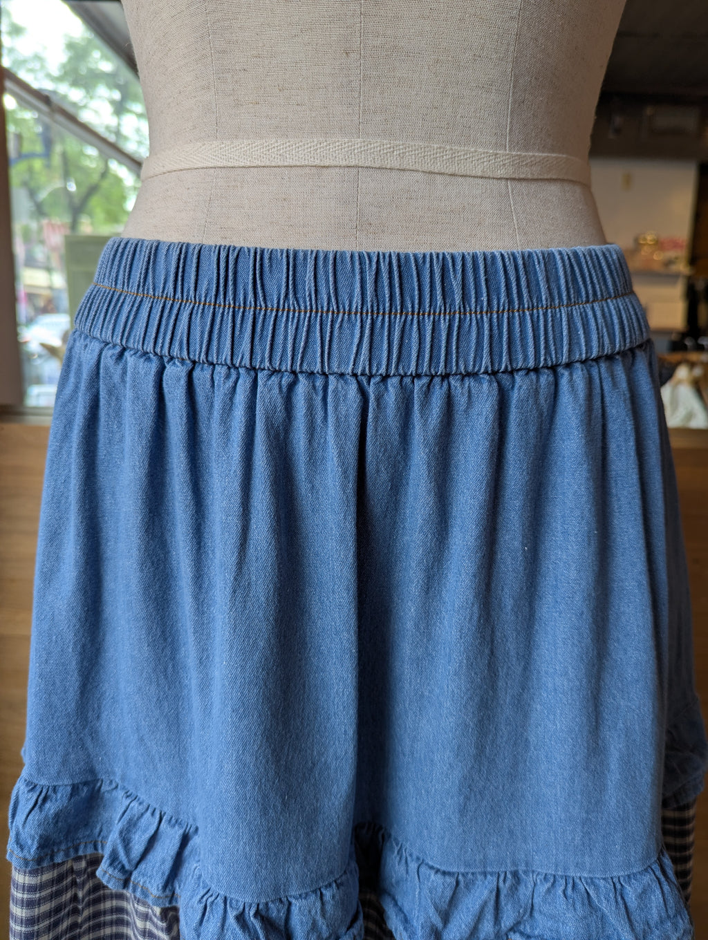 Tartan Trail Denim Skirt