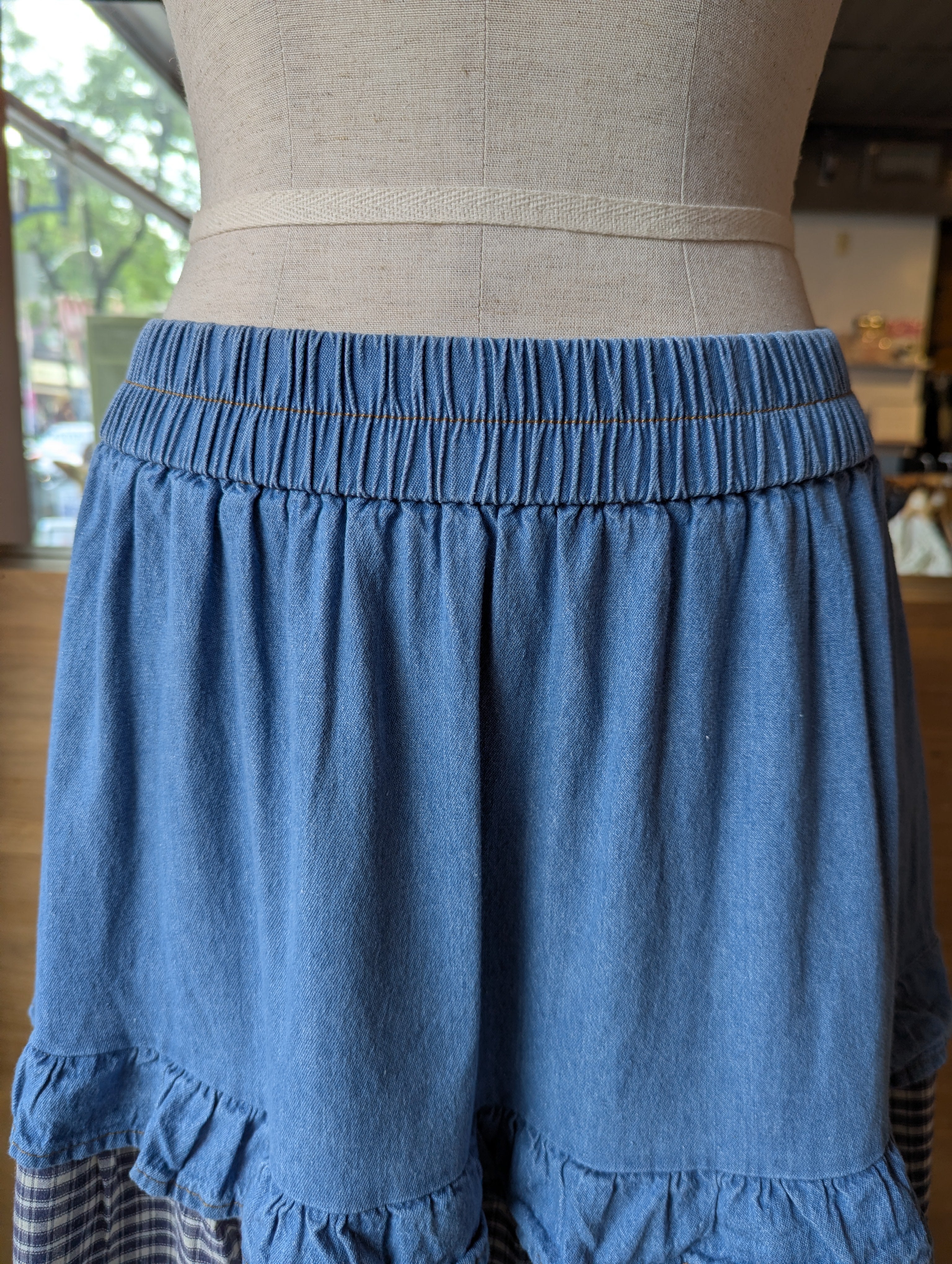 Tartan Trail Denim Skirt