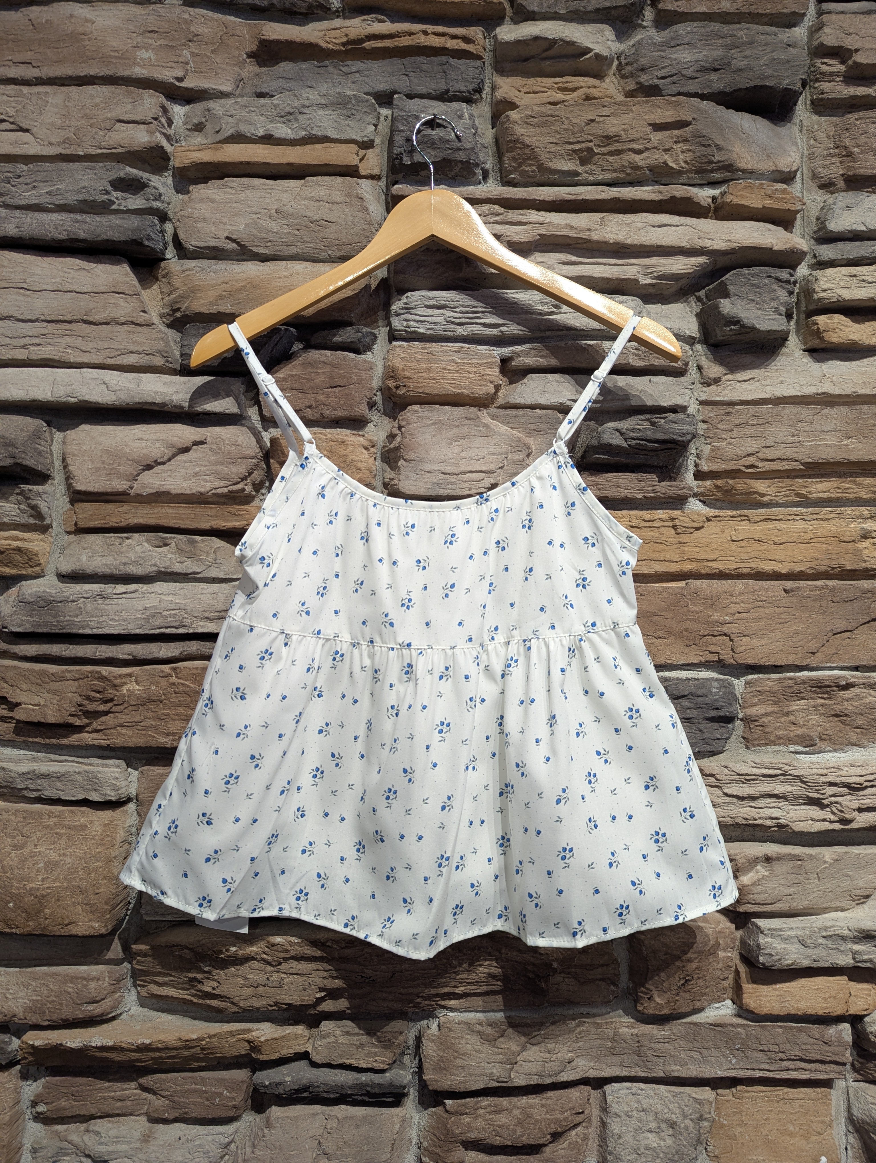 Secret Garden Button Front Babydoll Tank Top