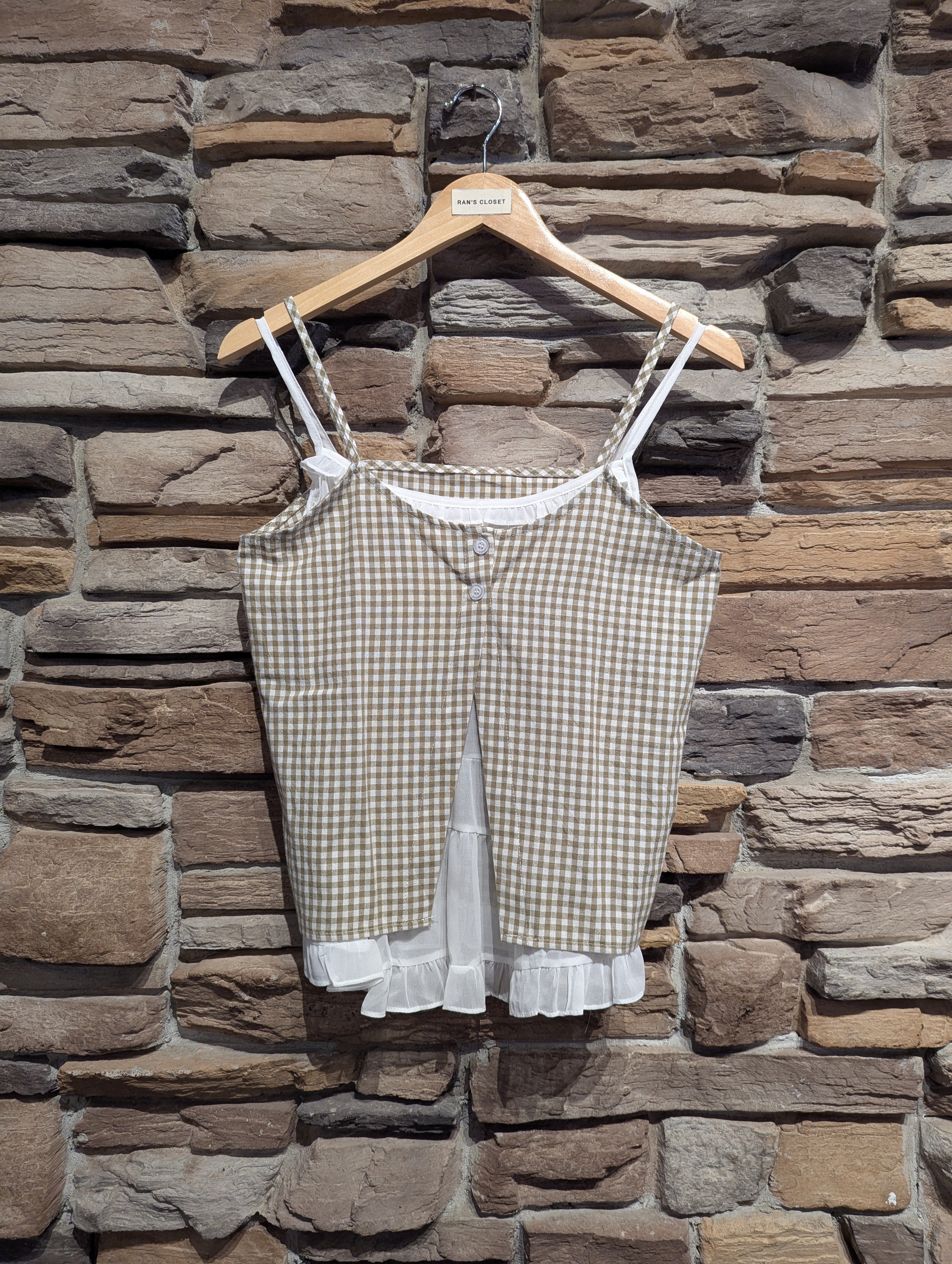 Picnic Daydream Layered Gingham Tank Top