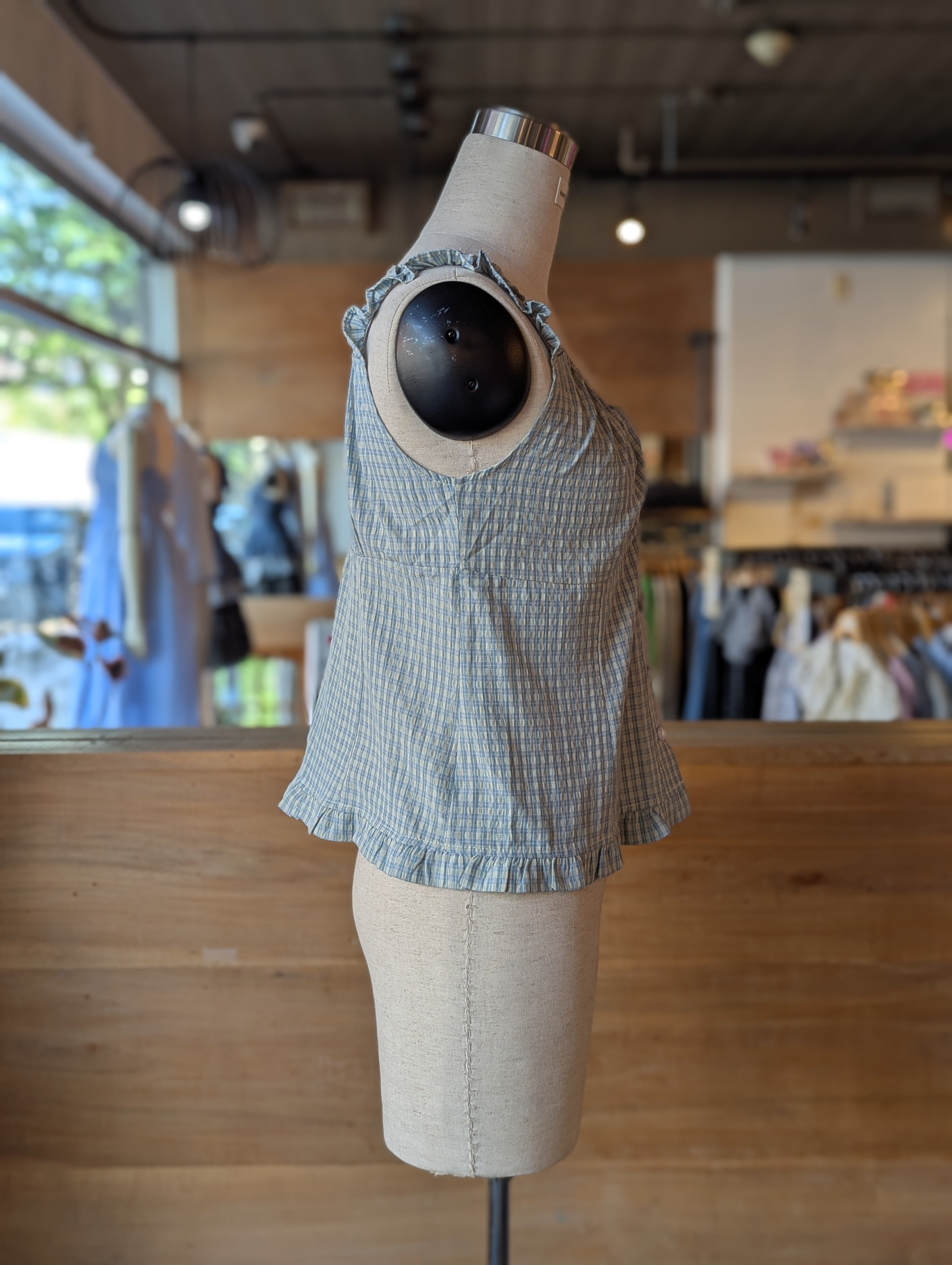 Winslow Ruffle Plaid Top