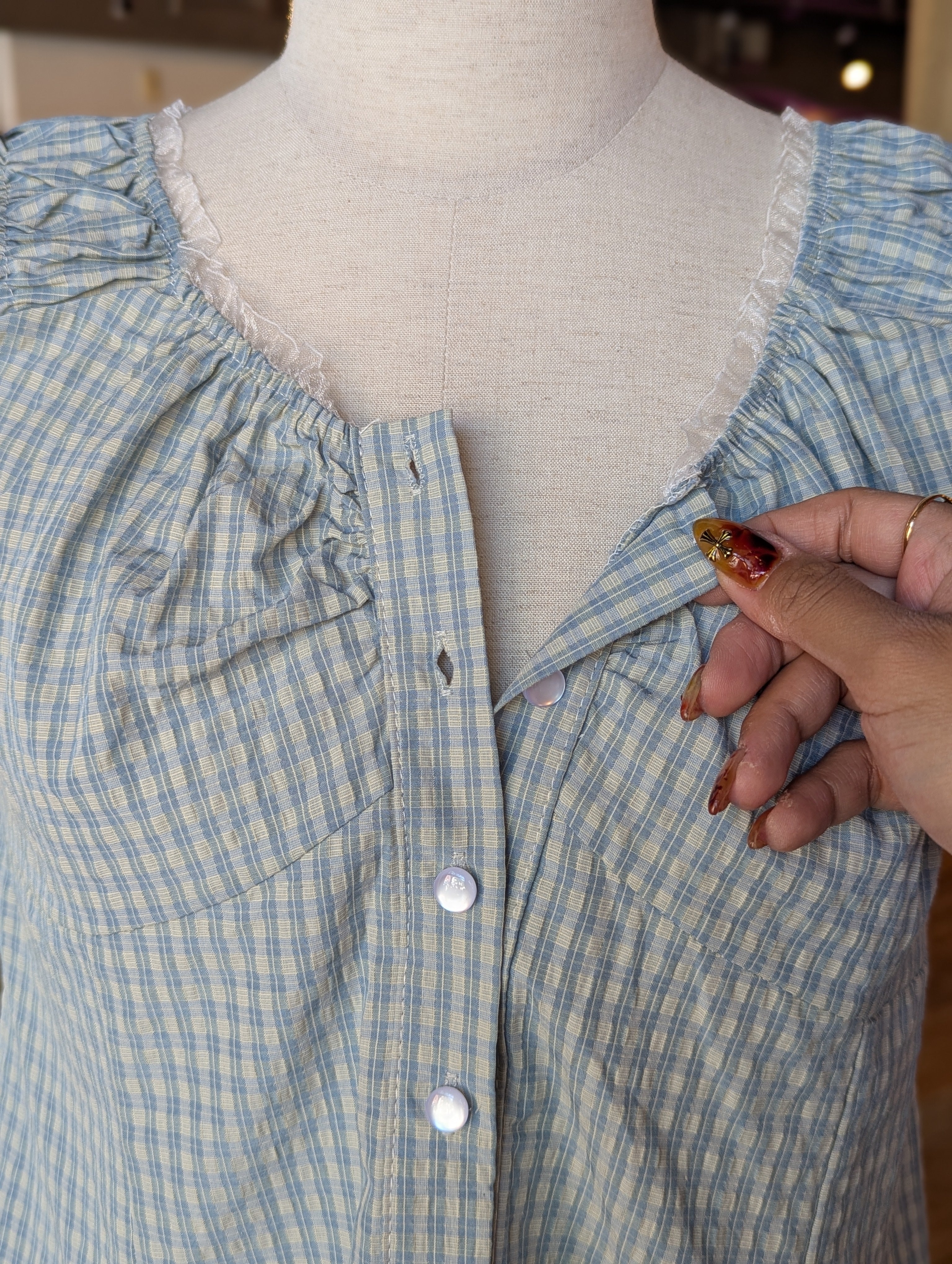 Winslow Ruffle Plaid Top