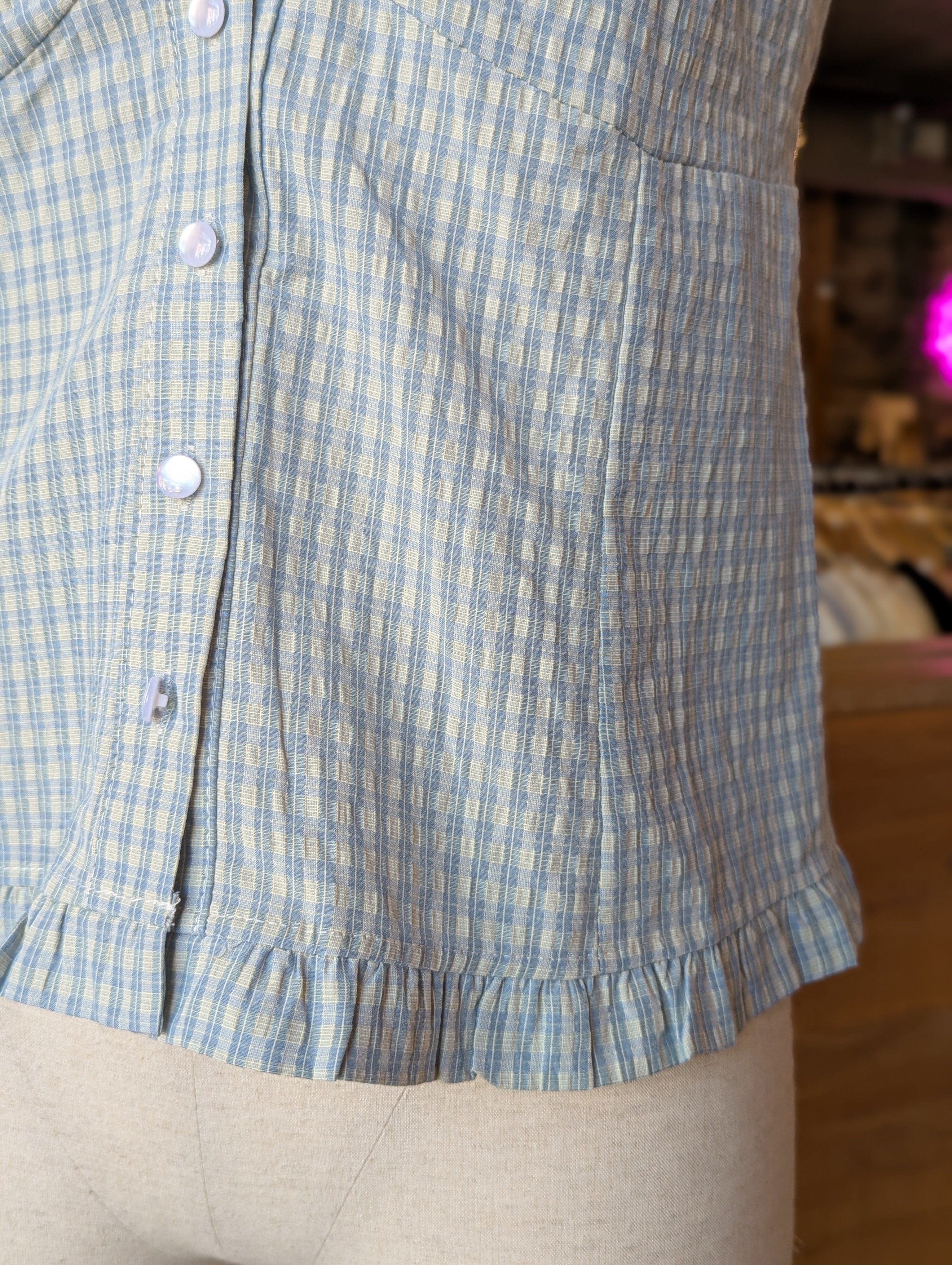 Winslow Ruffle Plaid Top