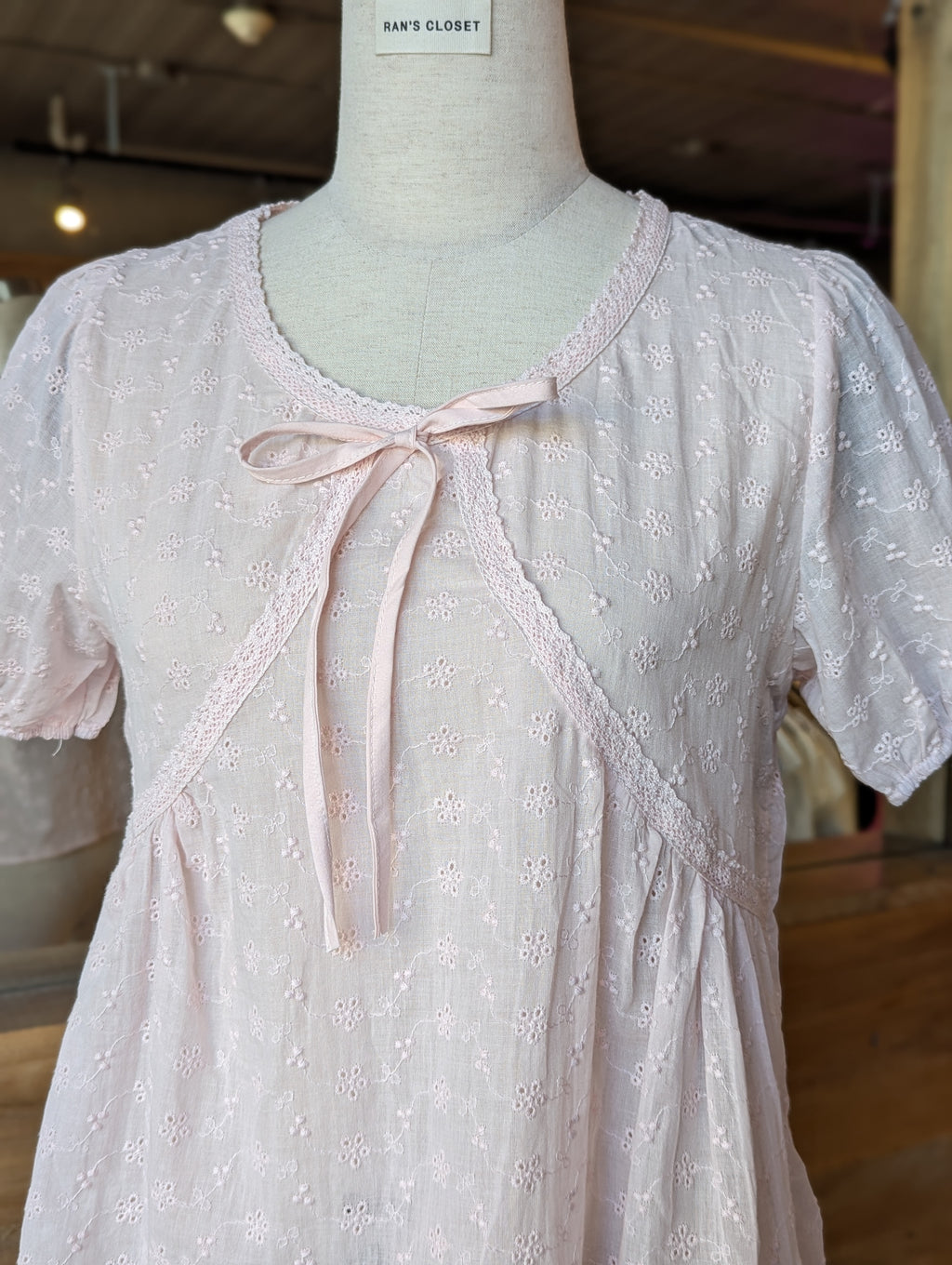 Blushing Bloom Embroidered Puff Sleeve Blouse