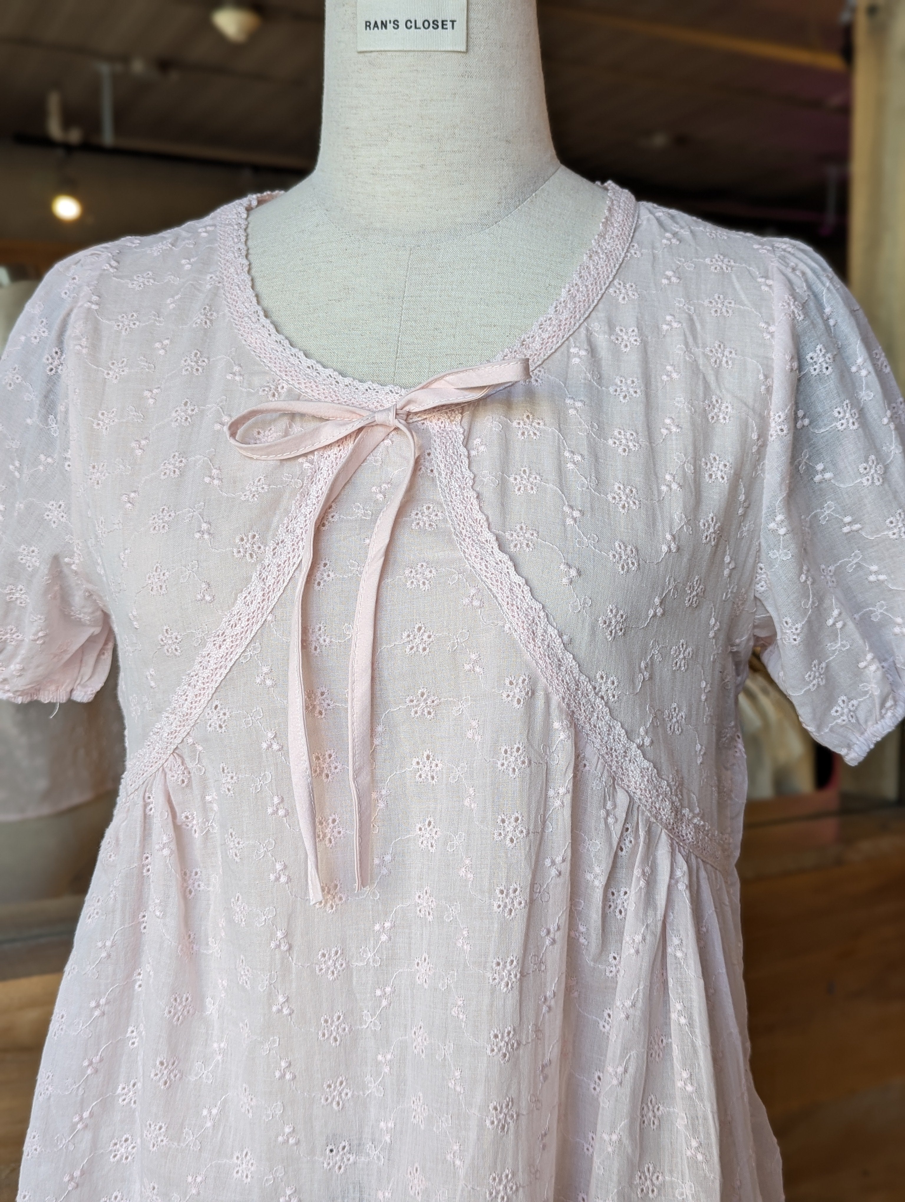 Blushing Bloom Embroidered Puff Sleeve Blouse