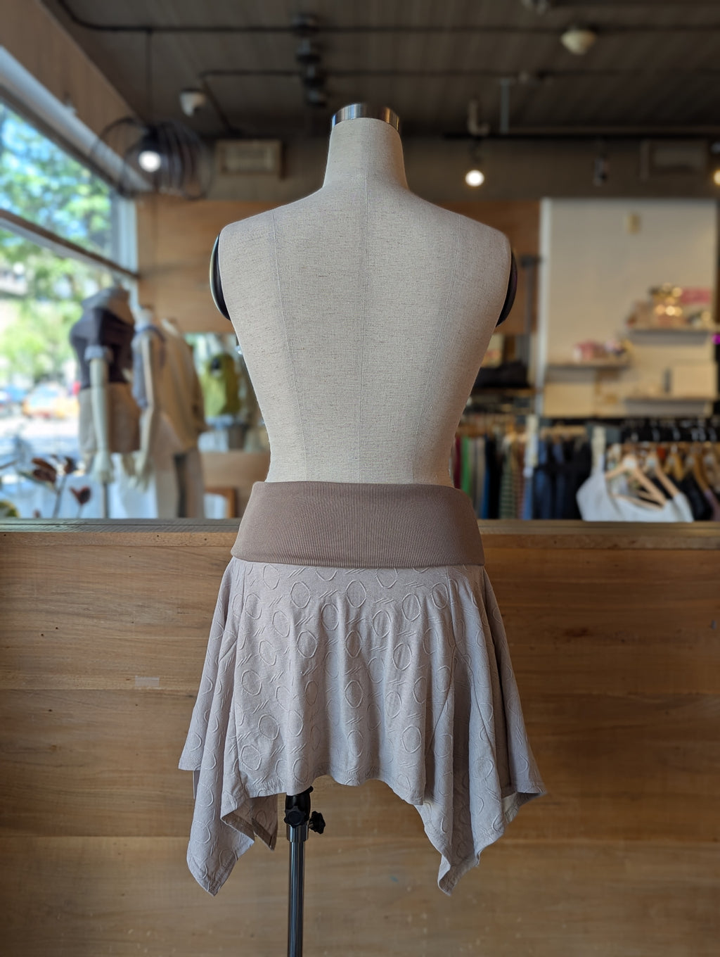 Moonstone Fold-Over Side Snap Mini Skirt