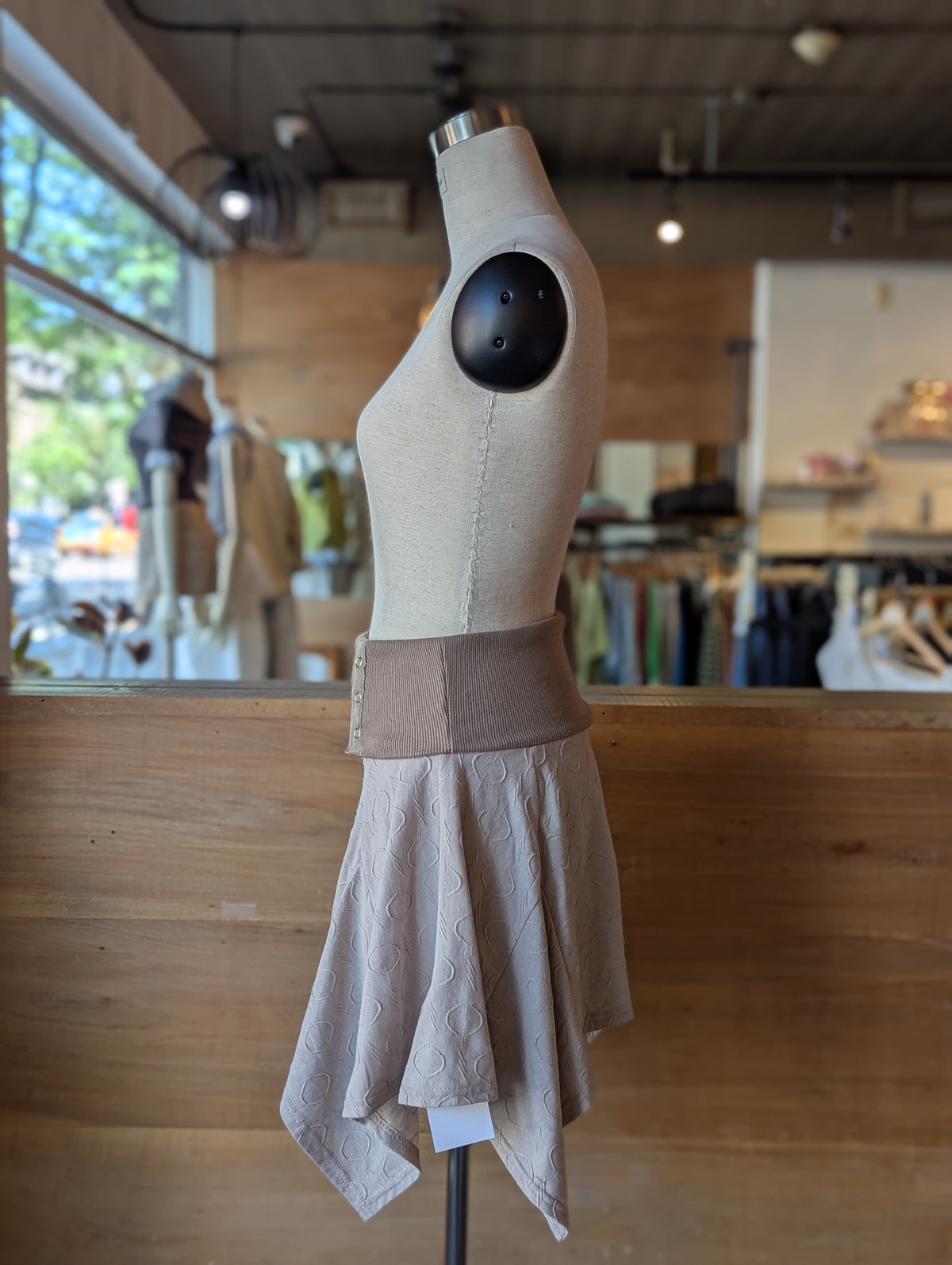 Moonstone Fold-Over Side Snap Mini Skirt