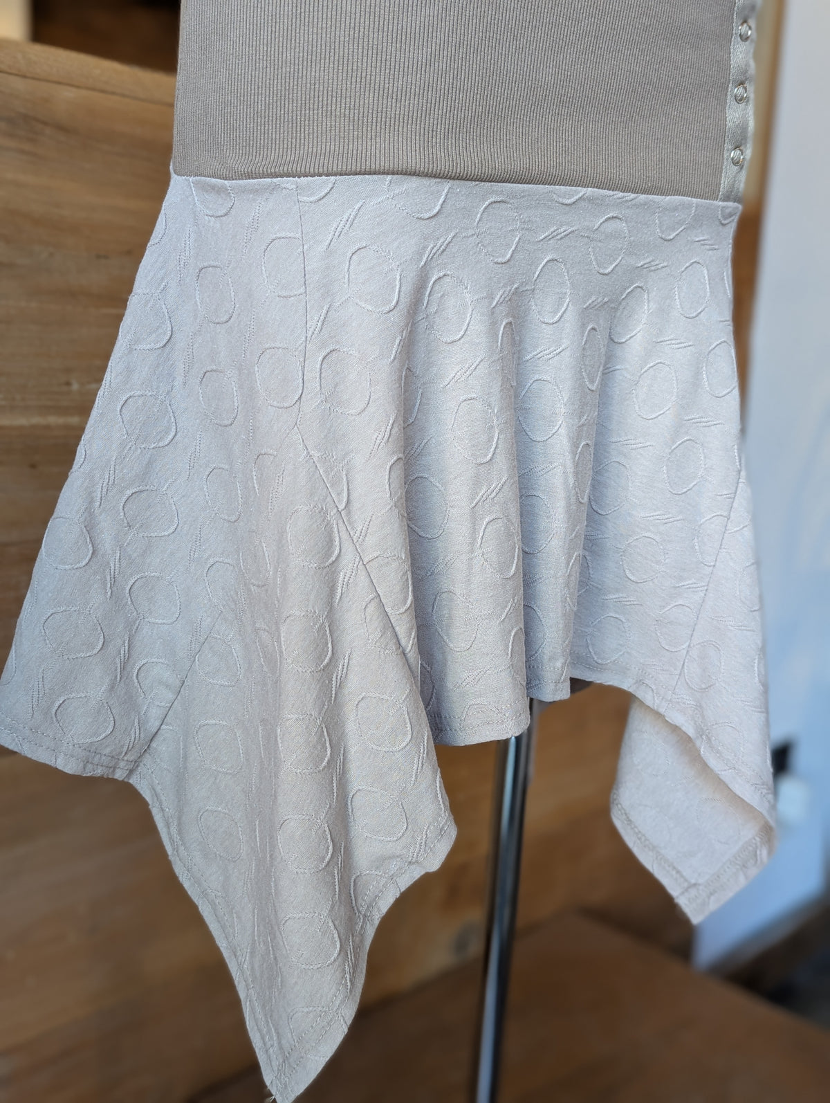 Moonstone Fold-Over Side Snap Mini Skirt