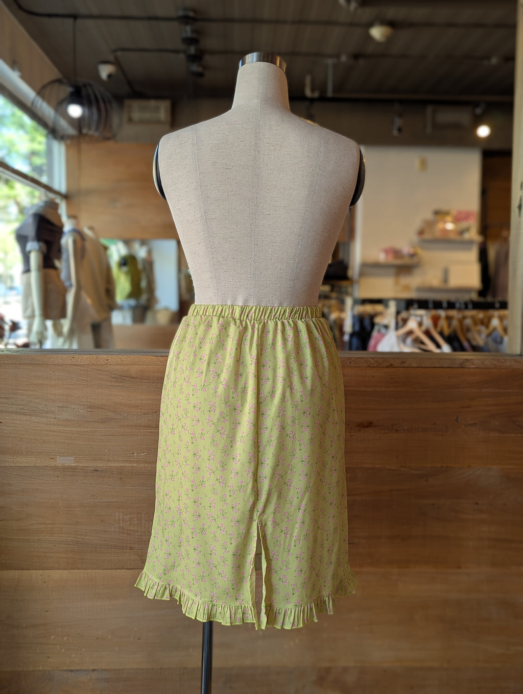 Honeysuckle Floral Slit Midi Skirt