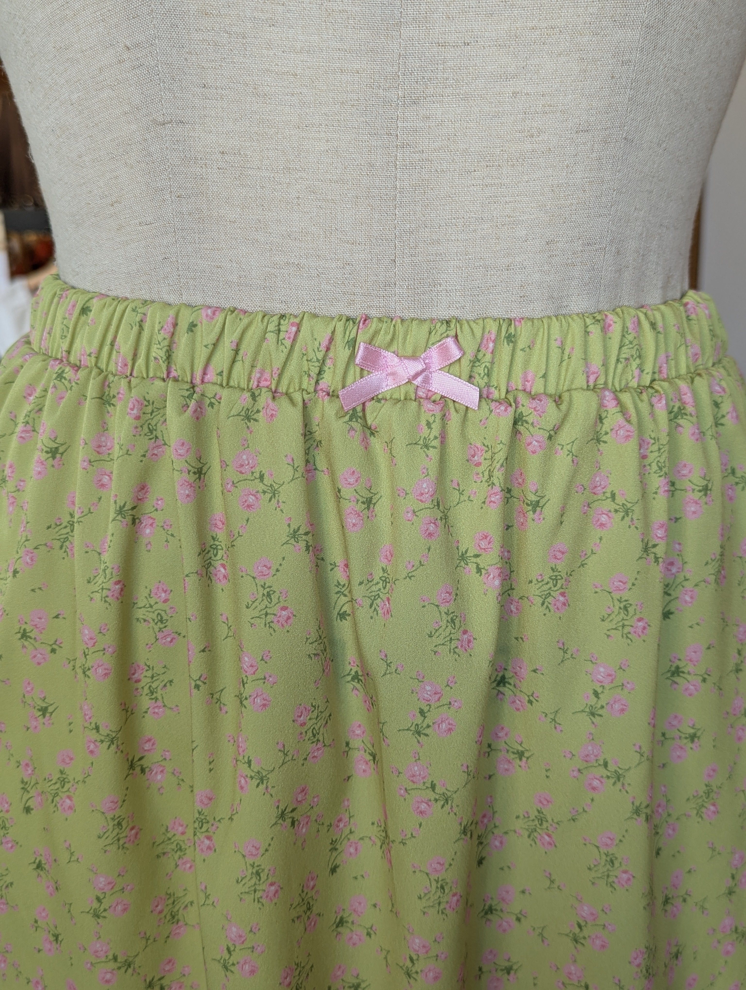 Honeysuckle Floral Slit Midi Skirt