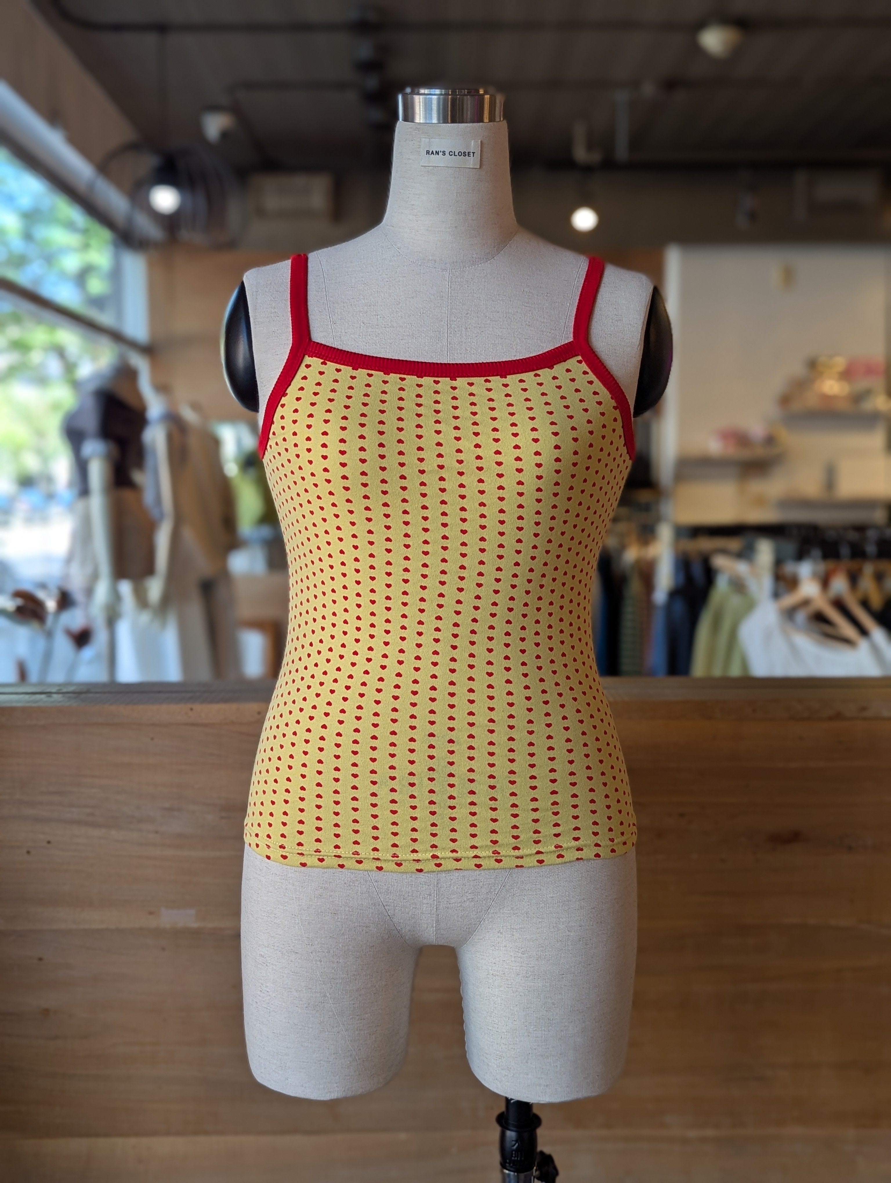 Candy Hearts Contrast Trim Tank Top