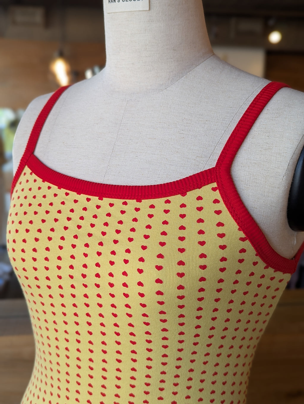Candy Hearts Contrast Trim Tank Top
