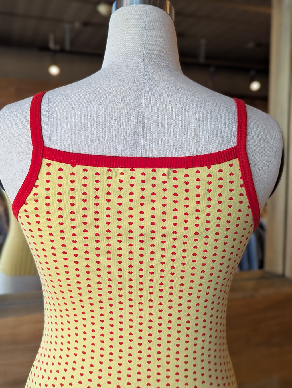 Candy Hearts Contrast Trim Tank Top