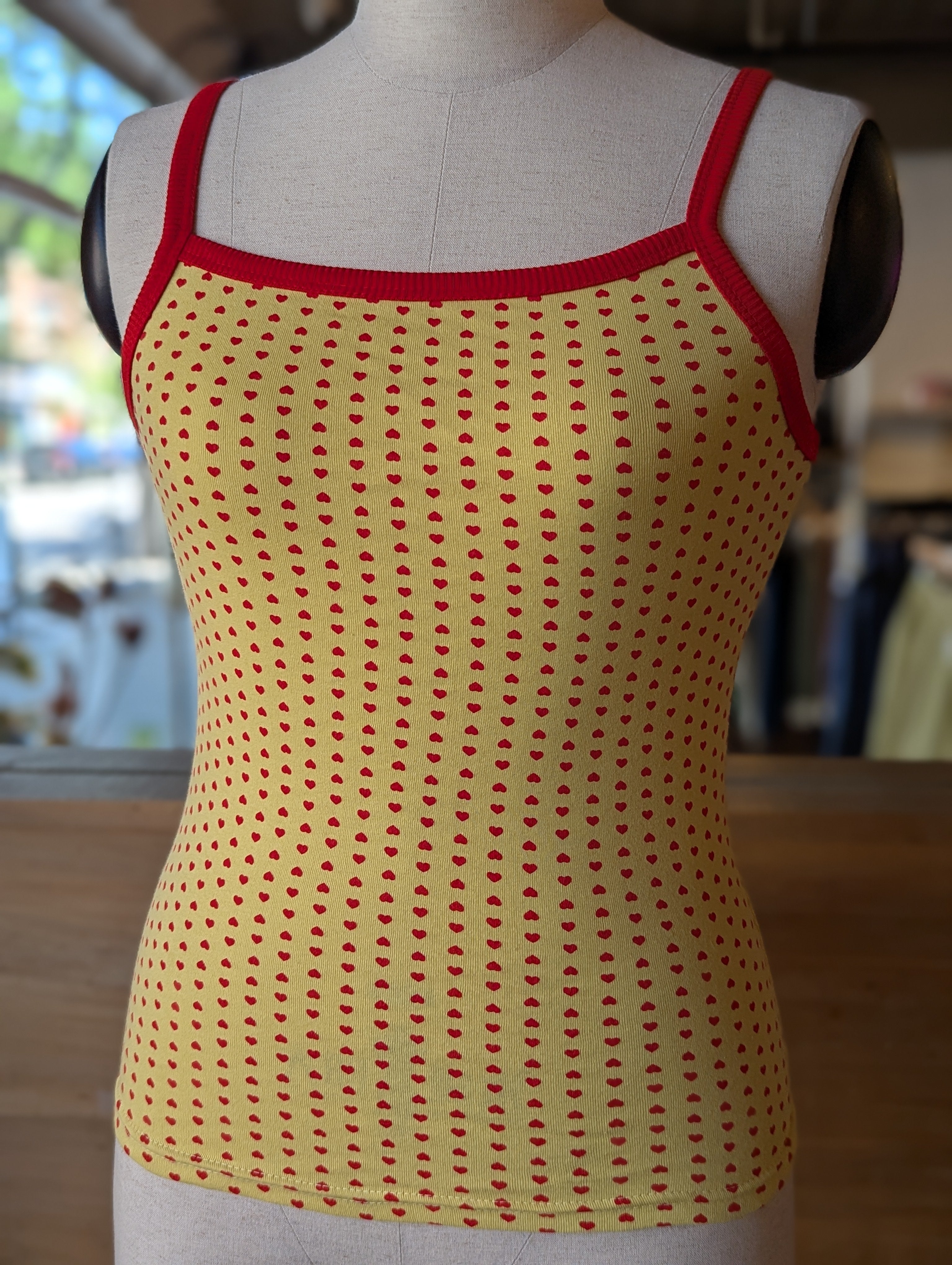 Candy Hearts Contrast Trim Tank Top