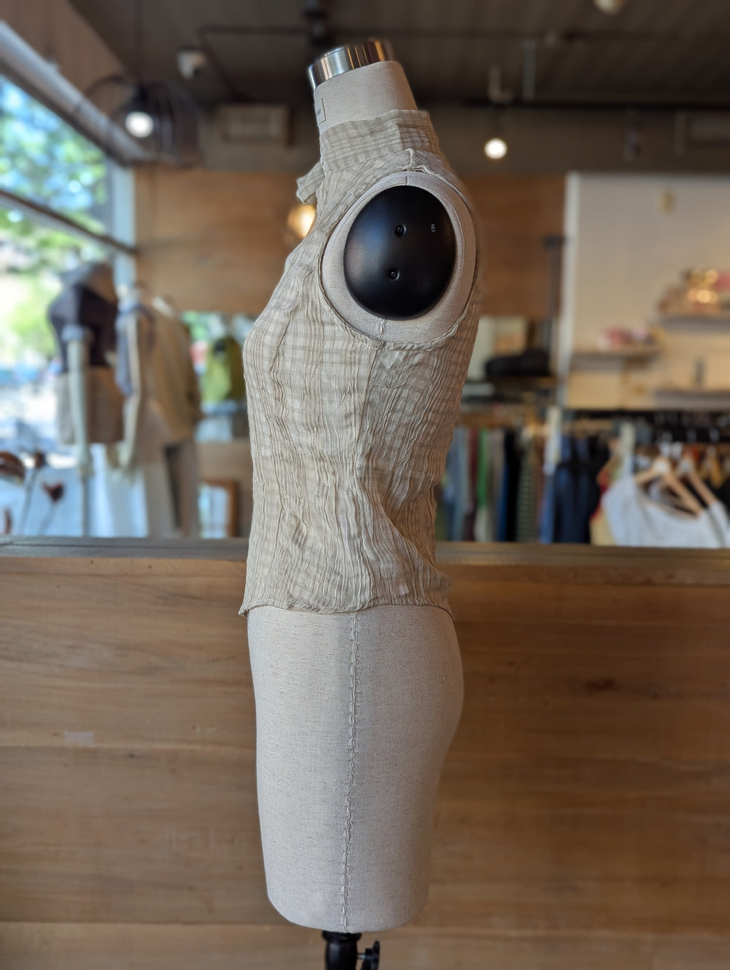 Cappuccino Cloud Tie-Neck Tank Top