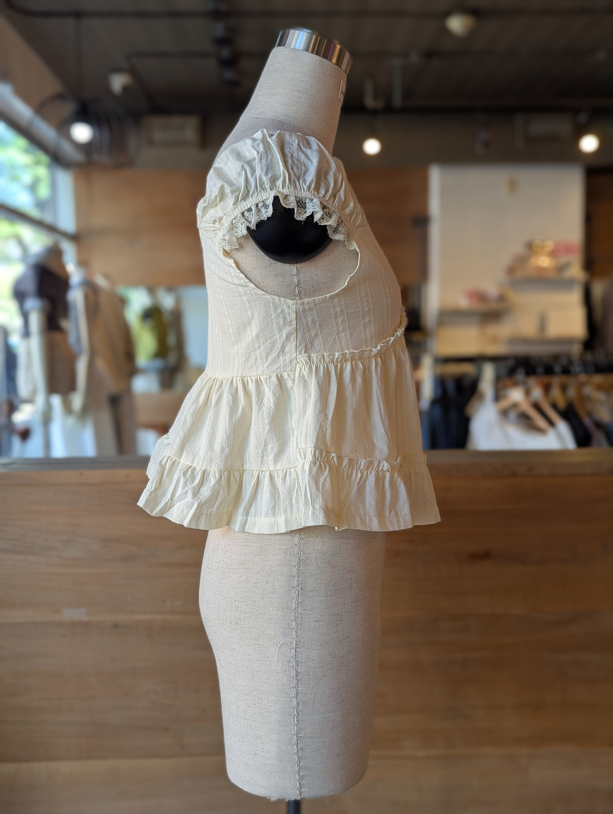Milk and Honey Button Front Babydoll Blouse