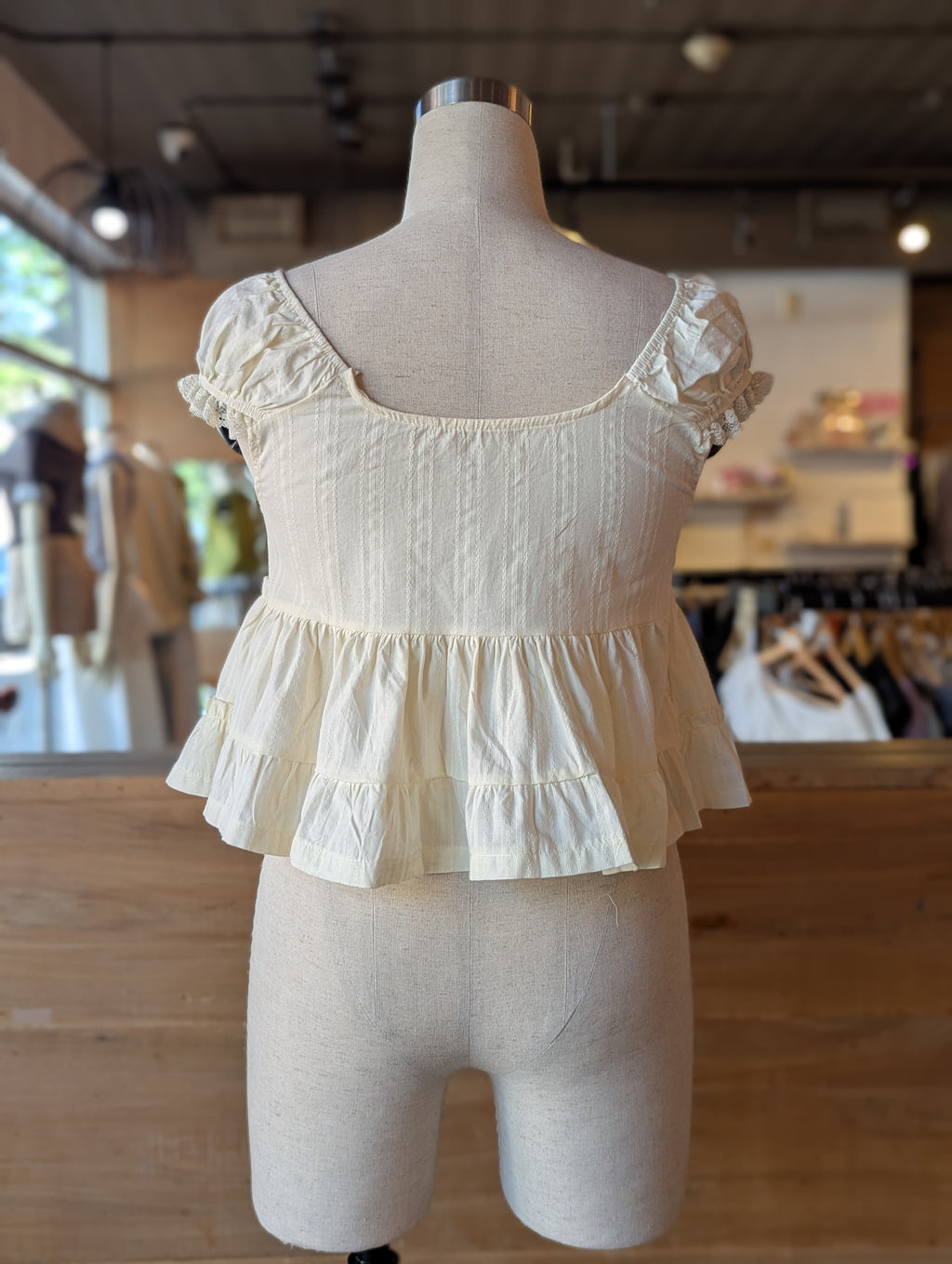 Milk and Honey Button Front Babydoll Blouse