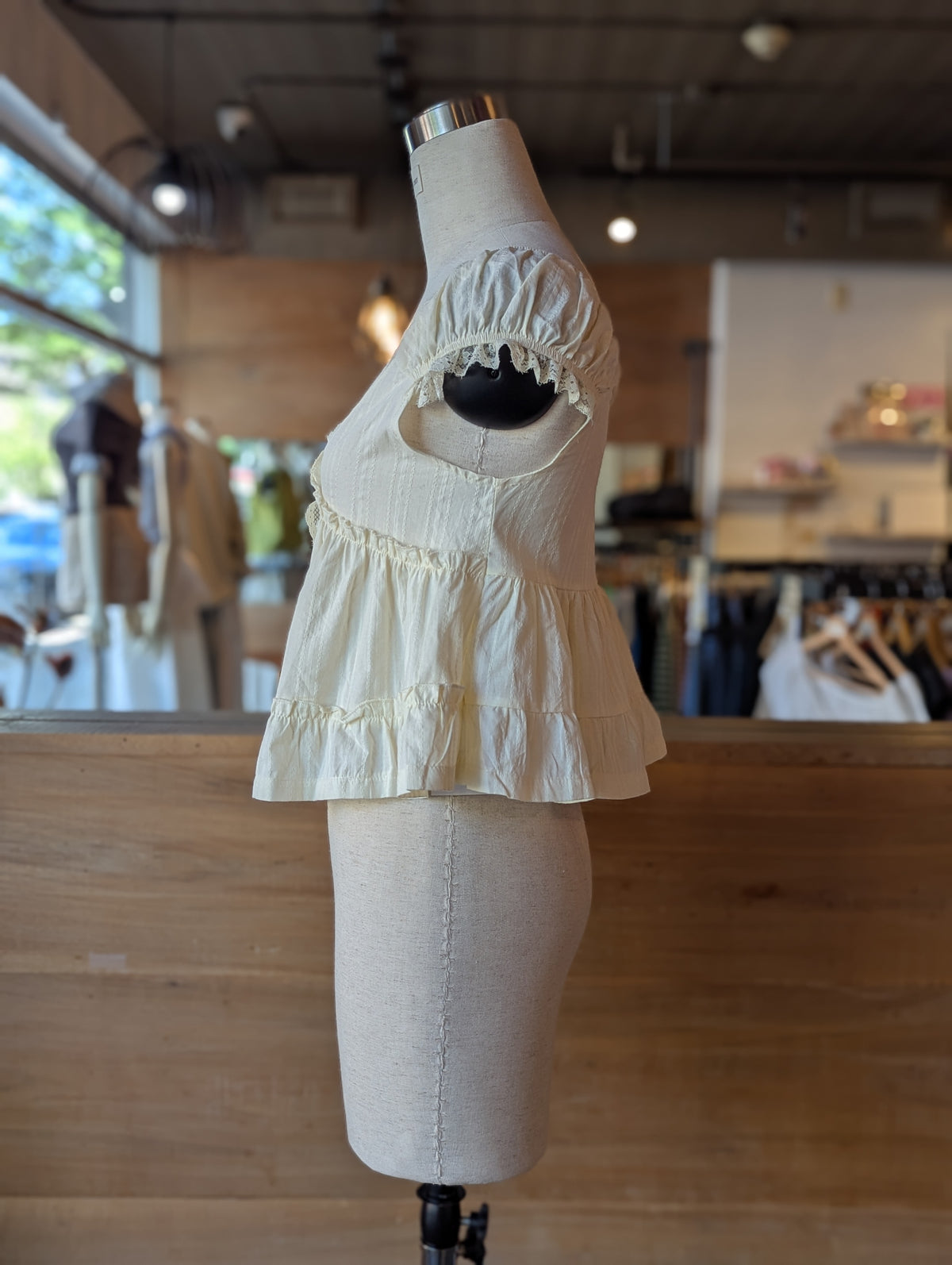 Milk and Honey Button Front Babydoll Blouse