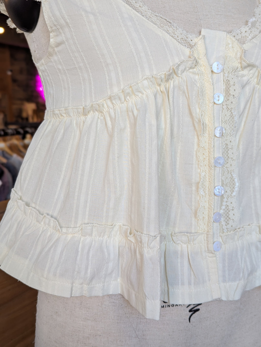 Milk and Honey Button Front Babydoll Blouse