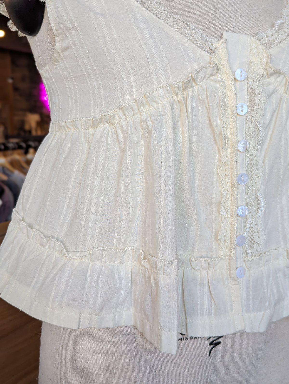 Milk and Honey Button Front Babydoll Blouse