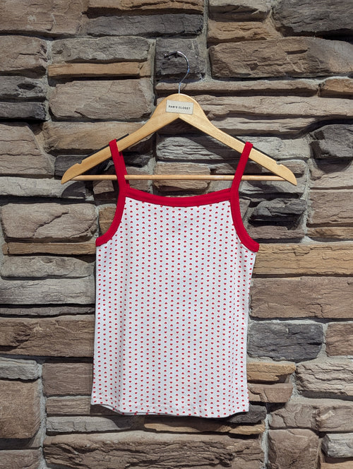 Candy Hearts Contrast Trim Tank Top