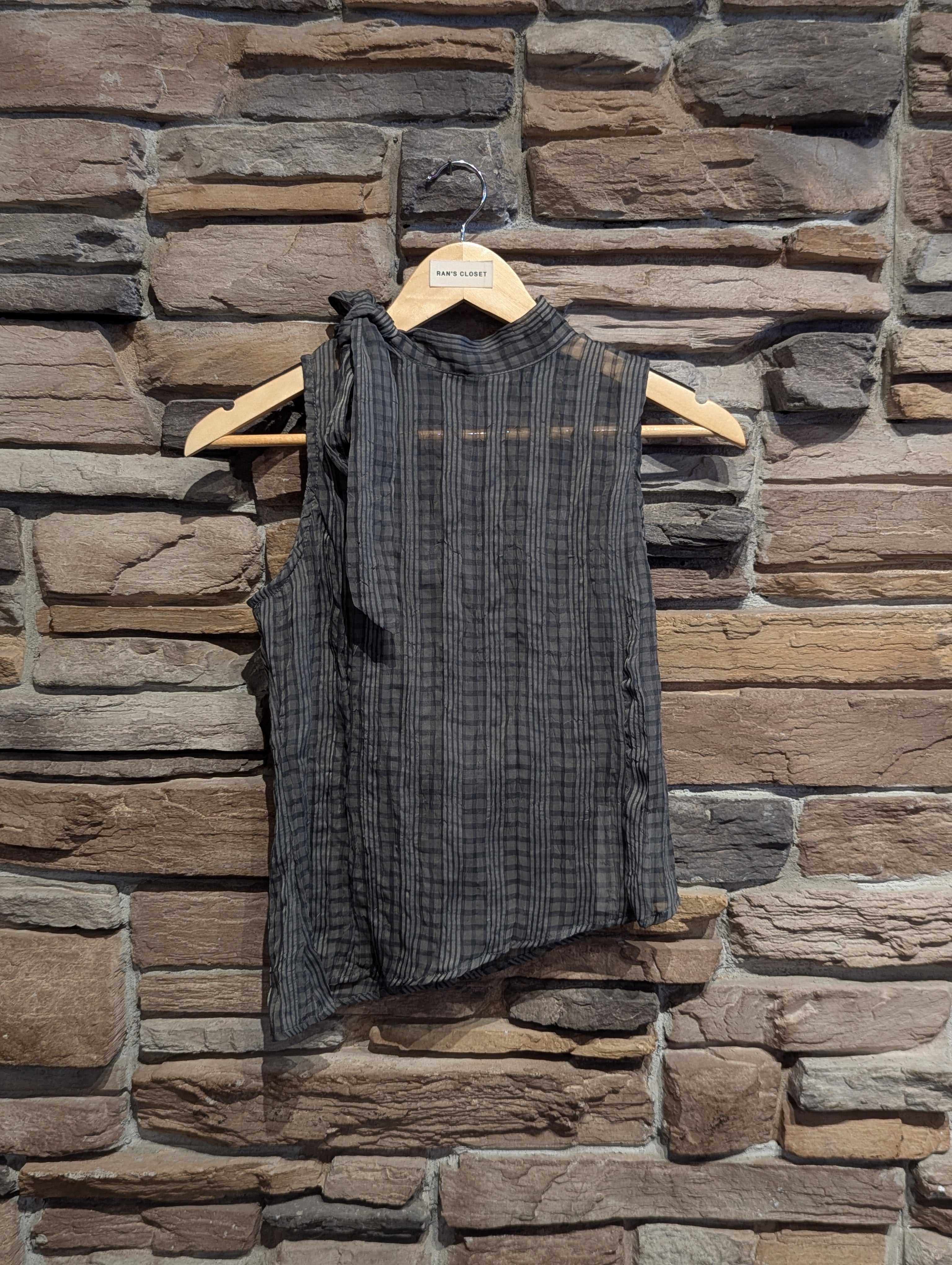 Cappuccino Cloud Tie-Neck Tank Top