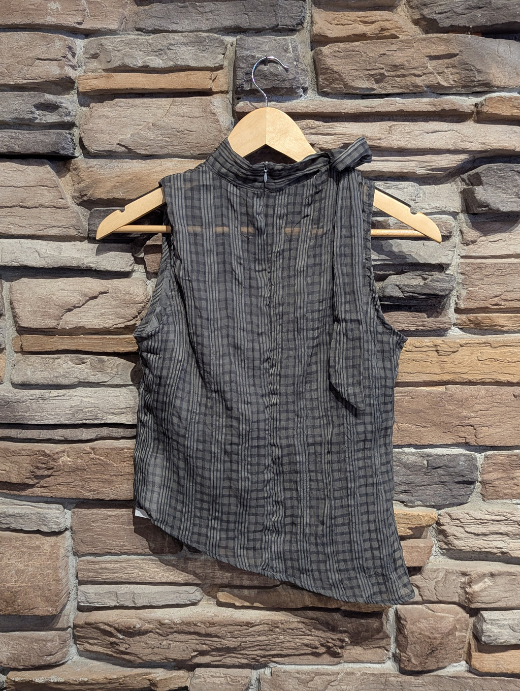 Cappuccino Cloud Tie-Neck Tank Top