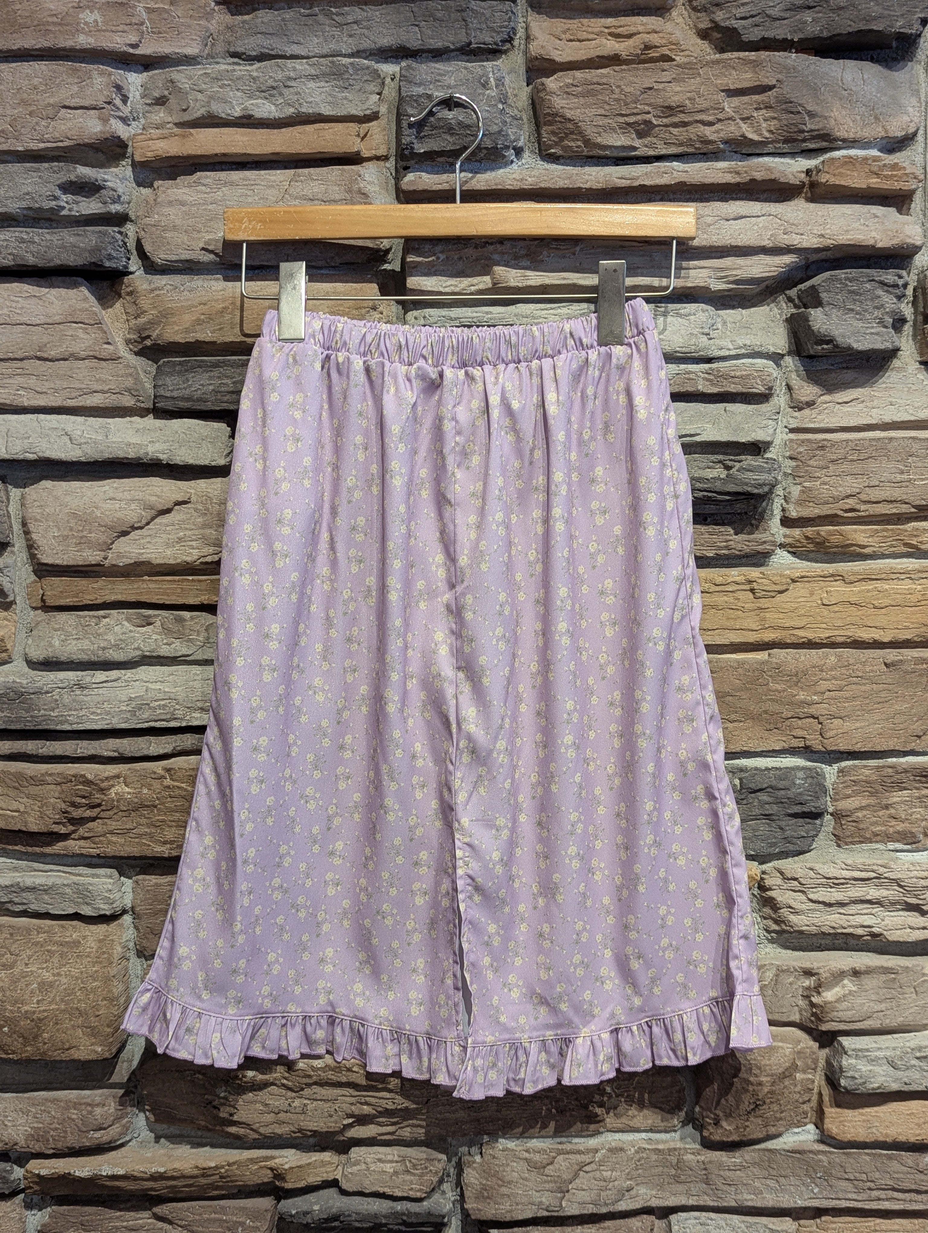 Honeysuckle Floral Slit Midi Skirt