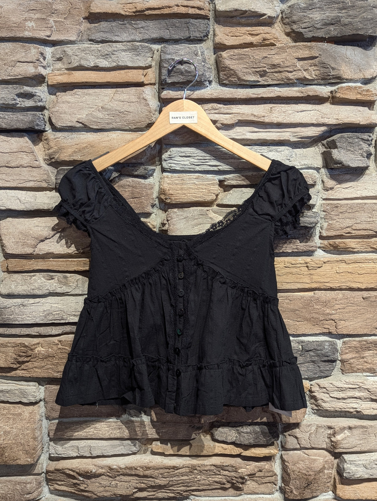 Milk and Honey Button Front Babydoll Blouse