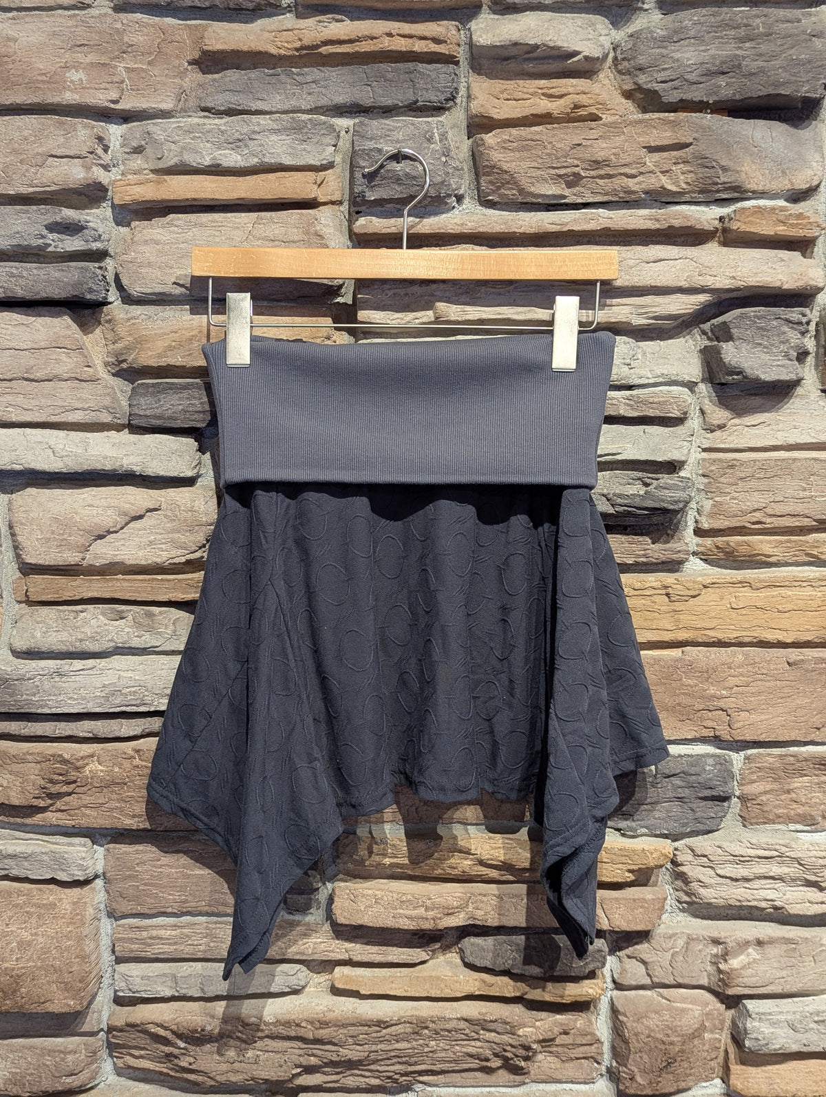 Moonstone Fold-Over Side Snap Mini Skirt