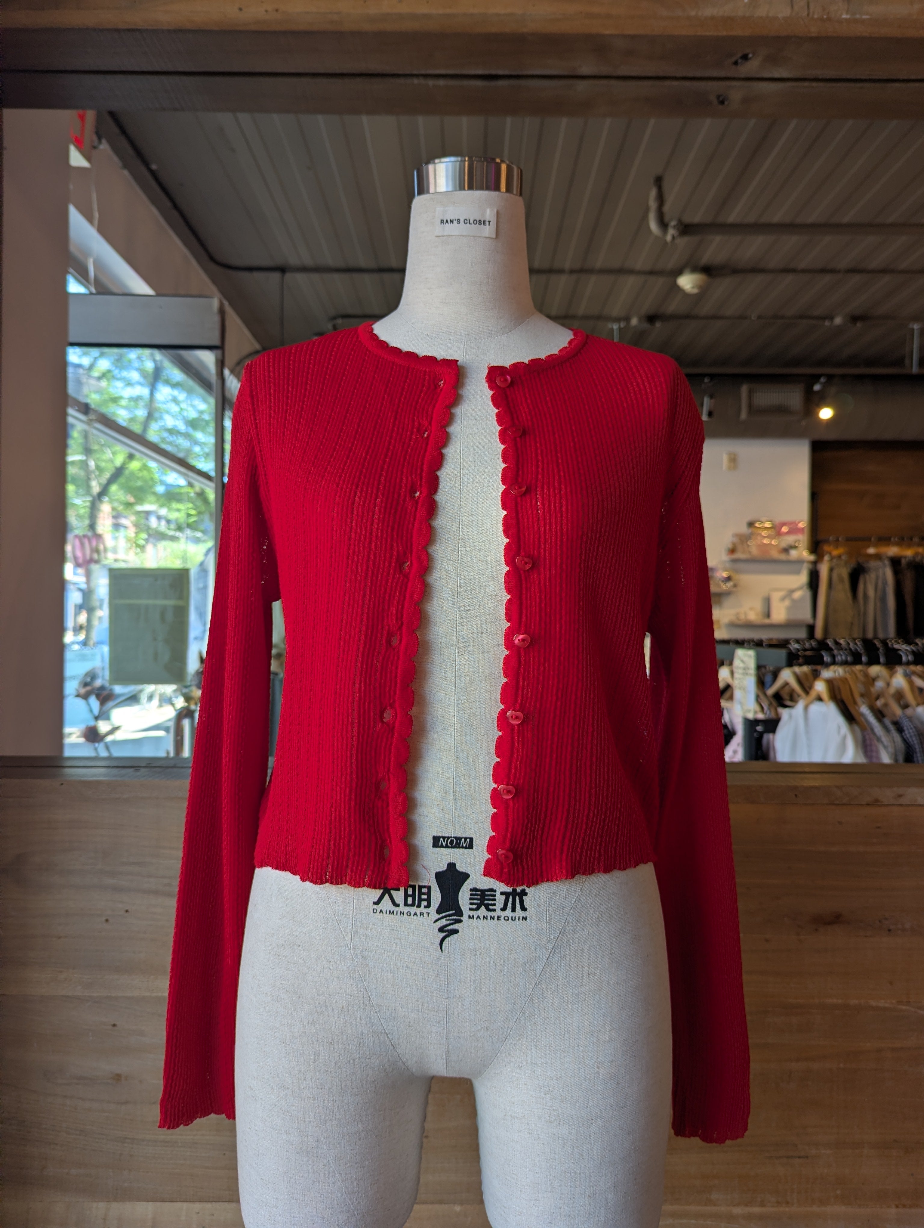 Love Note Heart Button Sheer Cardigan