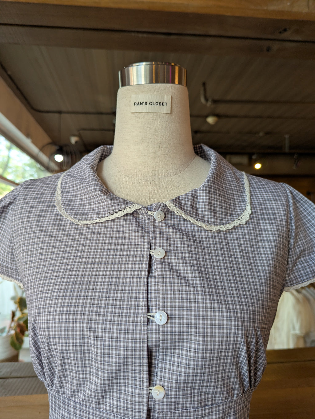 Cottage Keepsake Peter Pan Collar Tie Back Top