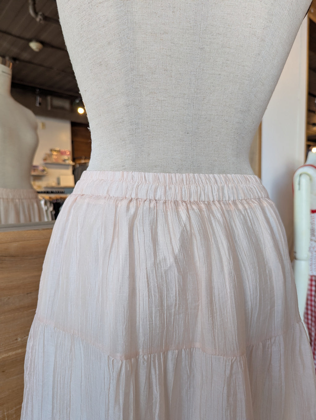 Morning Dew Sheer Tiered Maxi Skirt with Lining