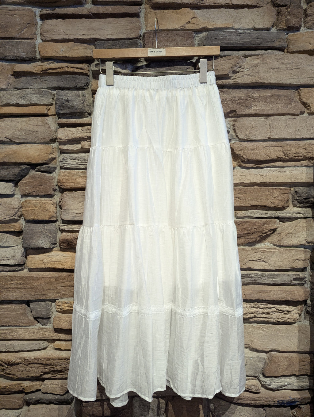 Morning Dew Sheer Tiered Maxi Skirt with Lining