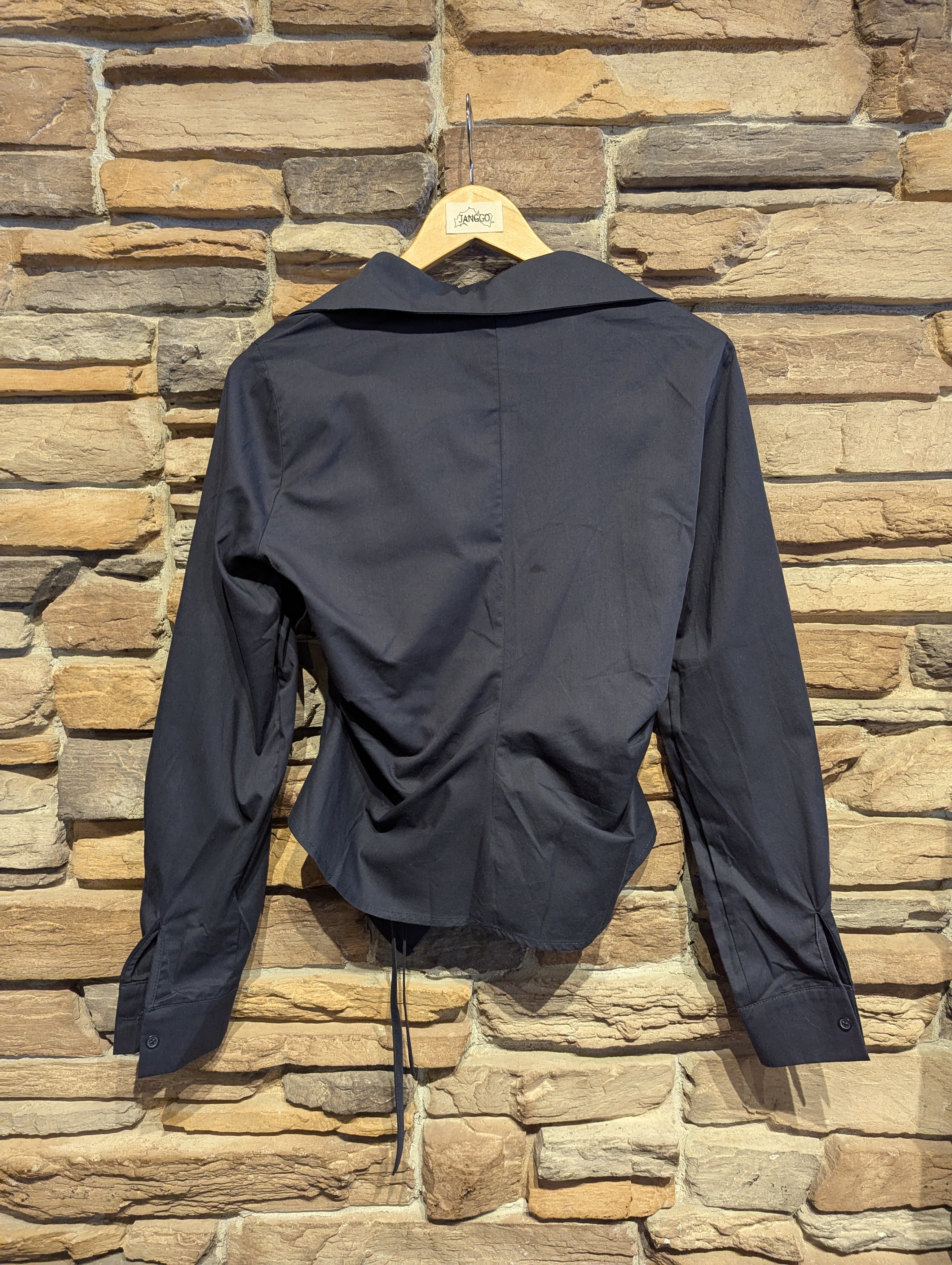 Wrap Side Button Blouse