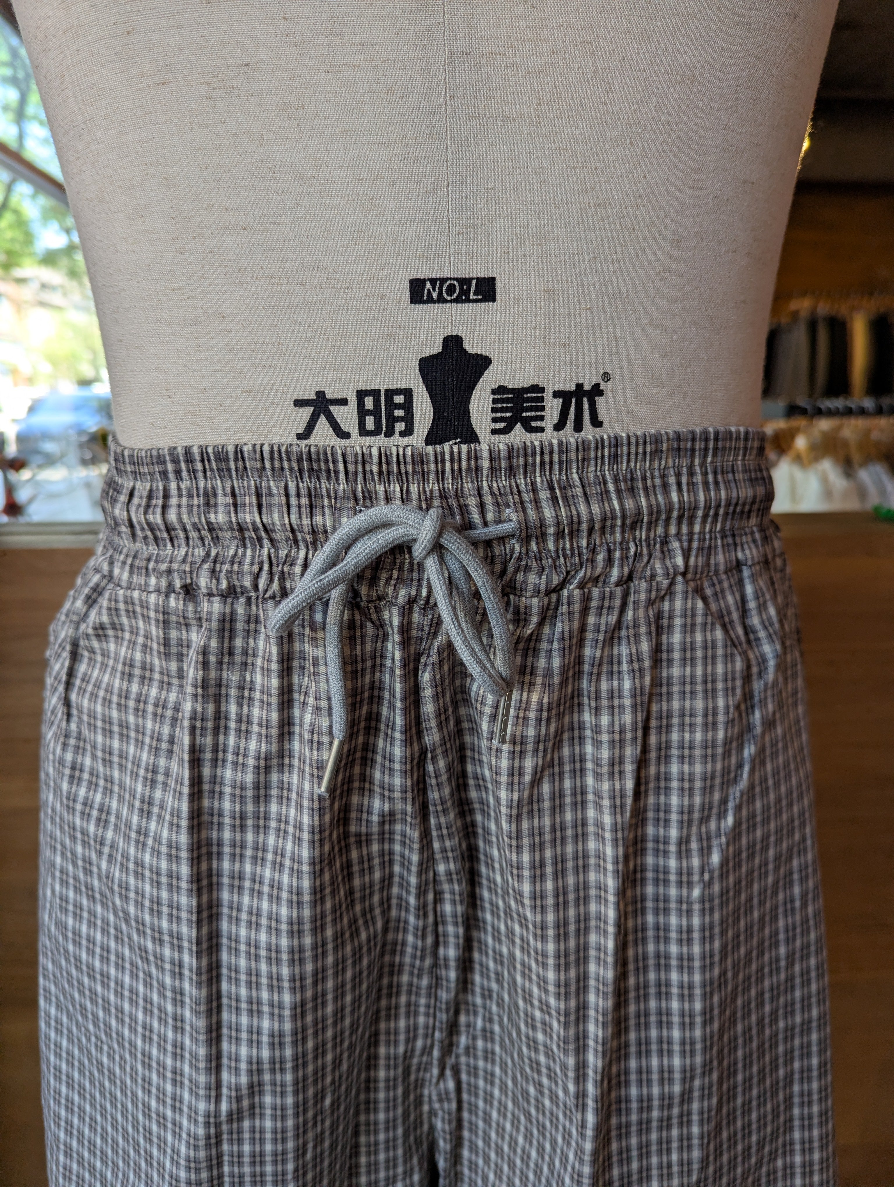 Lakeside Escape Draped Knee Length Plaid Short