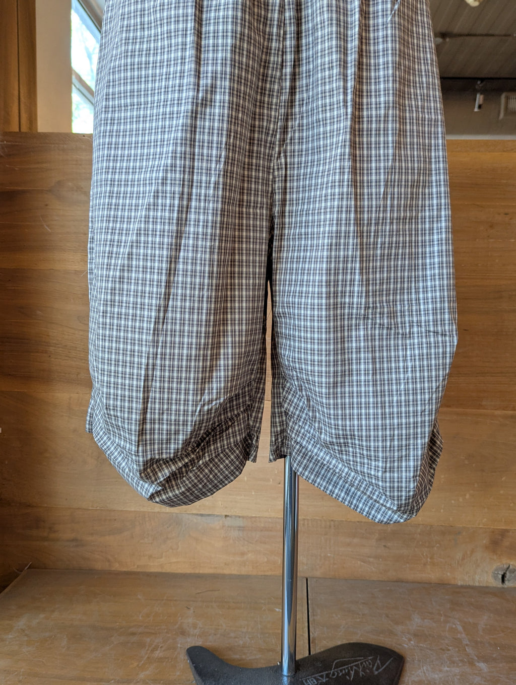 Lakeside Escape Draped Knee Length Plaid Short