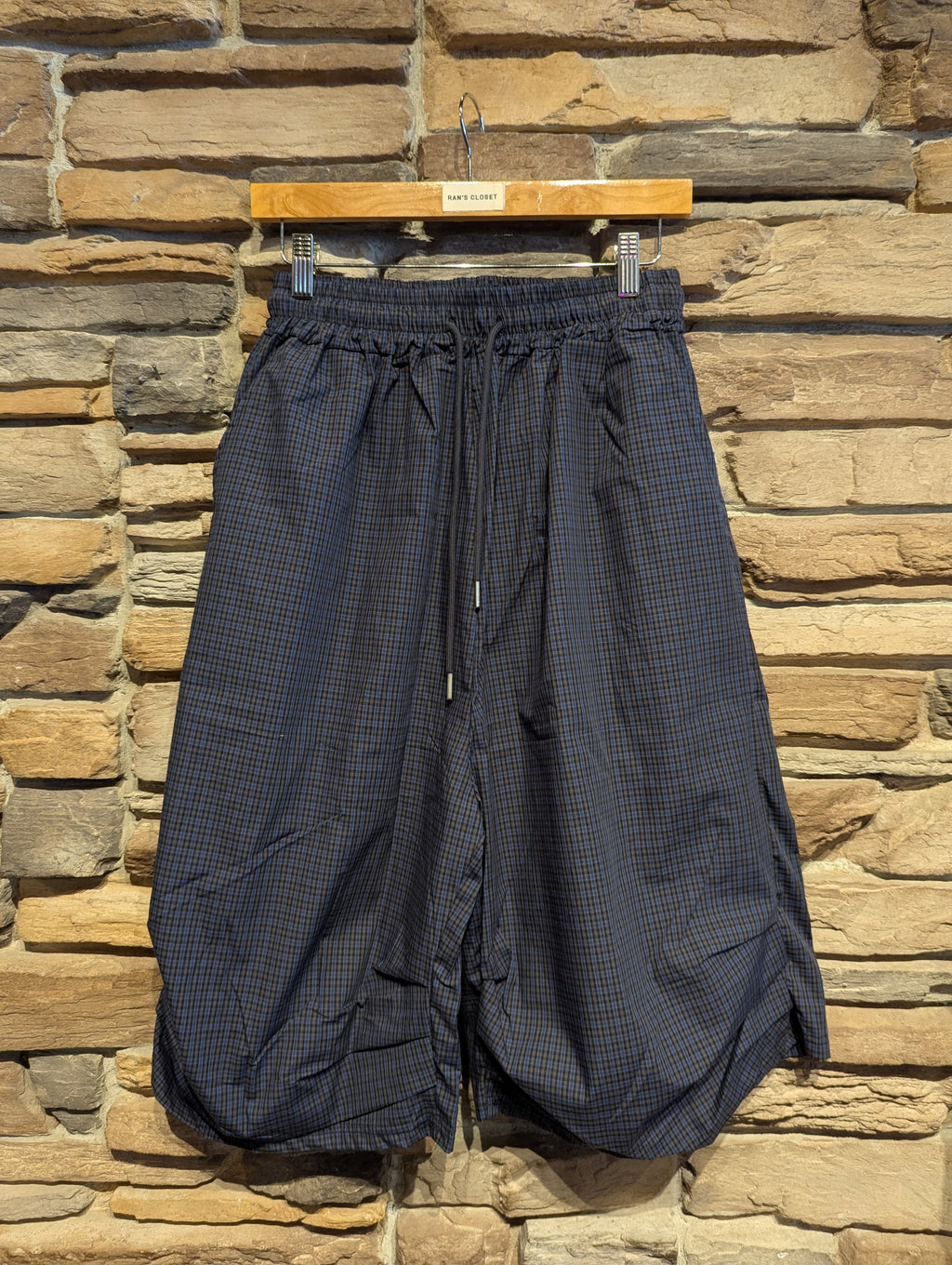 Lakeside Escape Draped Knee Length Plaid Short