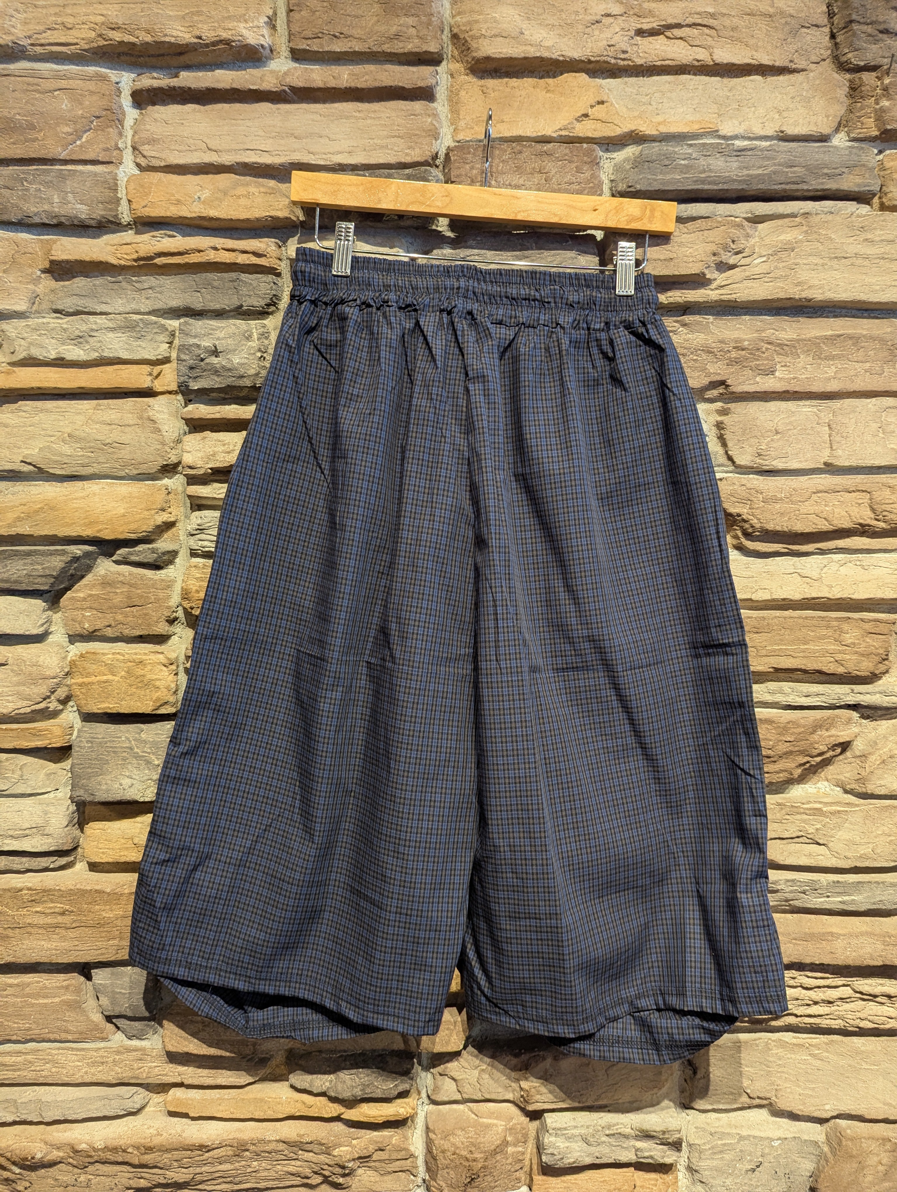 Lakeside Escape Draped Knee Length Plaid Short