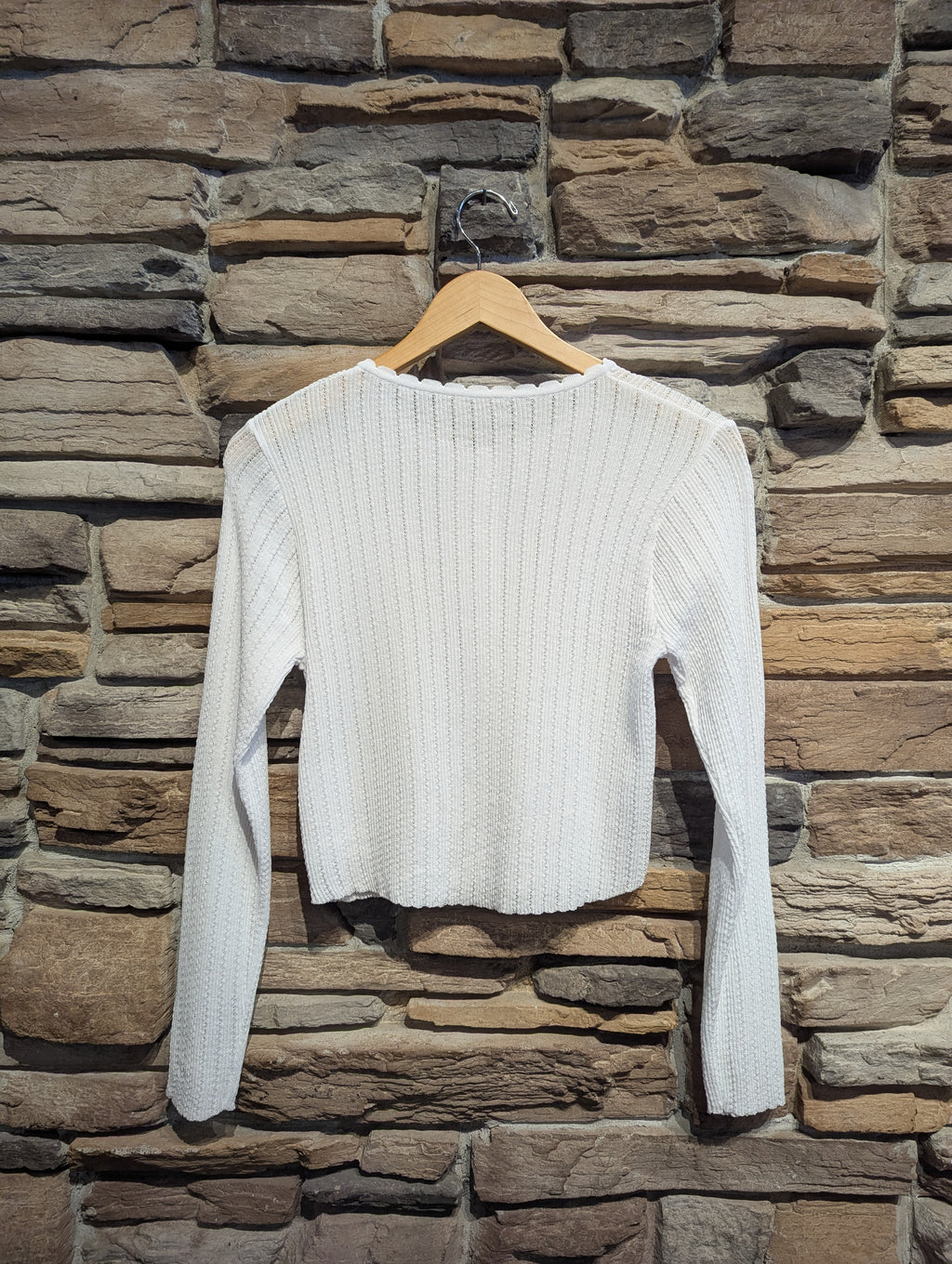 Love Note Heart Button Sheer Cardigan