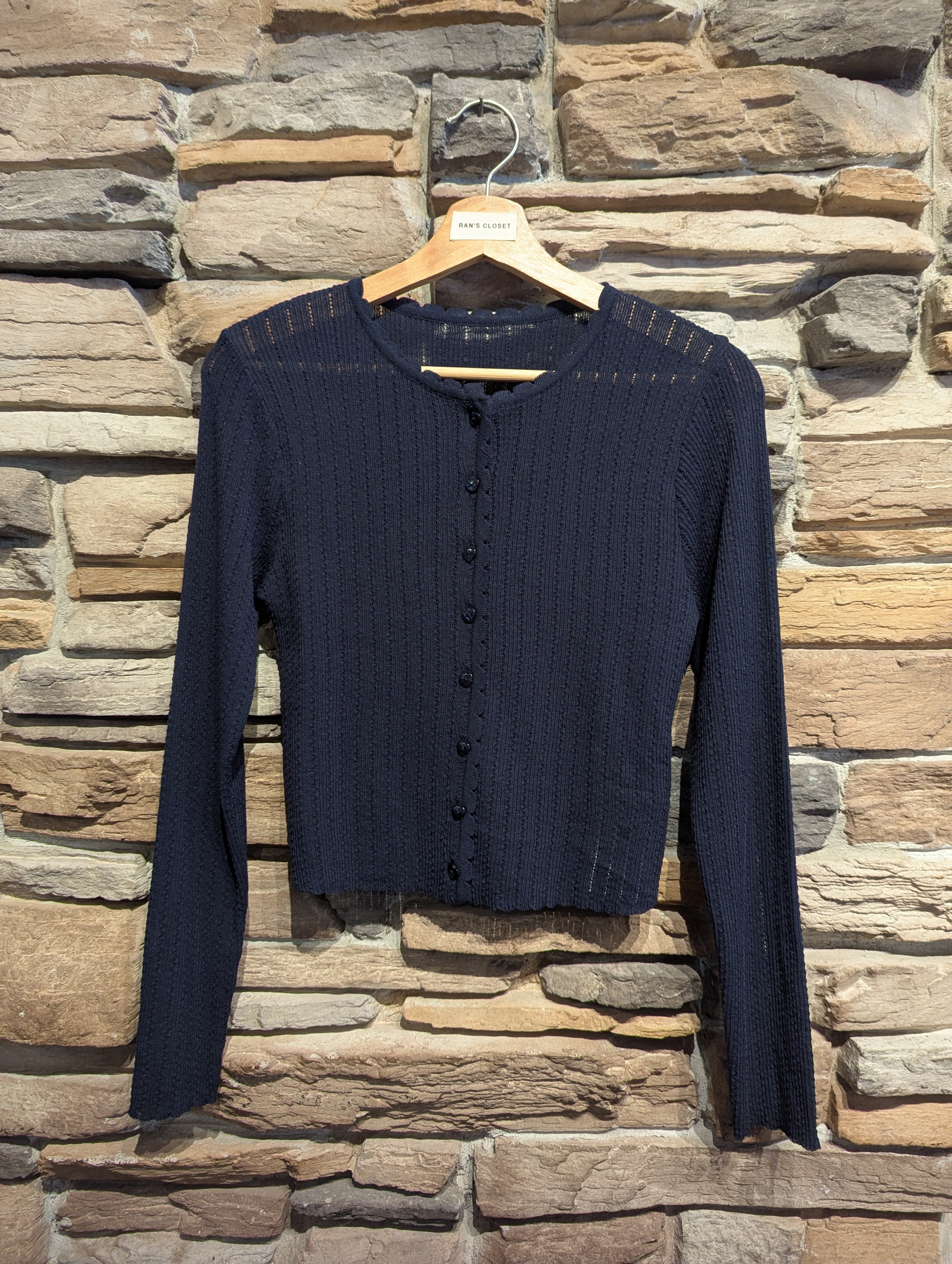 Love Note Heart Button Sheer Cardigan