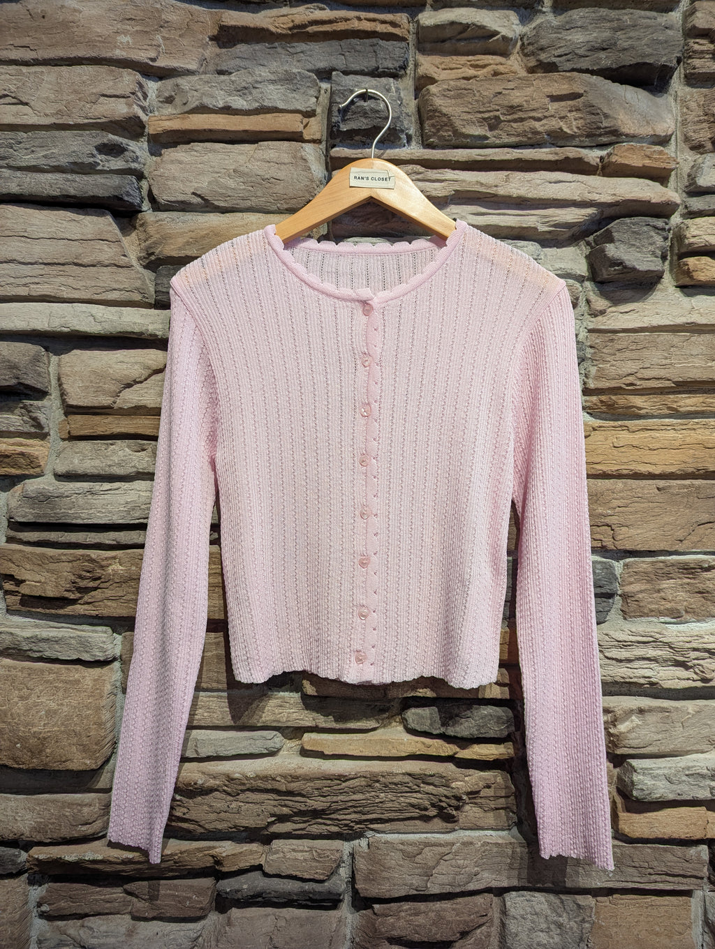 Love Note Heart Button Sheer Cardigan