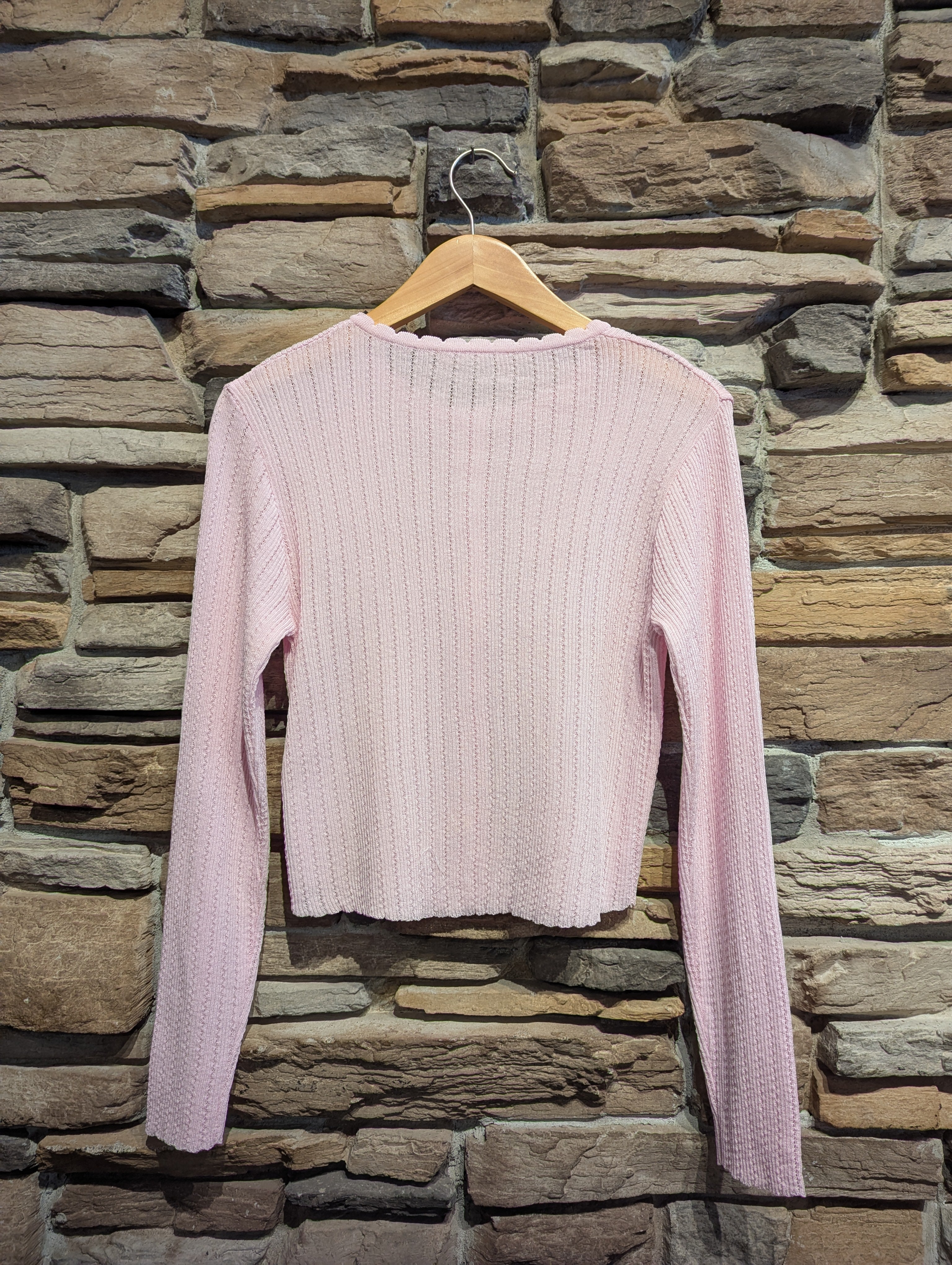 Love Note Heart Button Sheer Cardigan