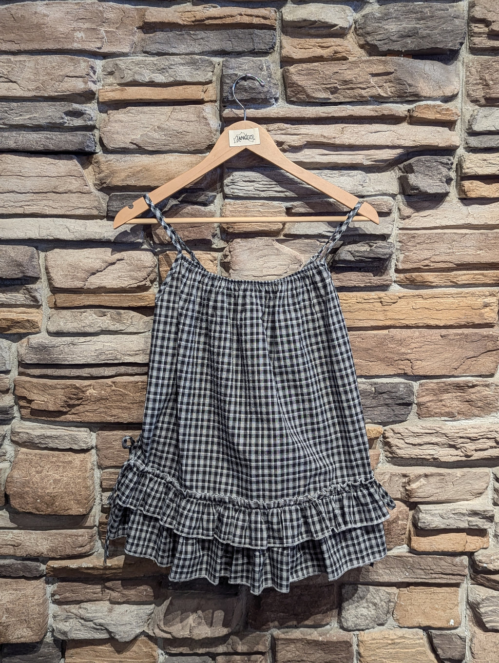 Summer Story Plaid Ruffle Hem Tank Top