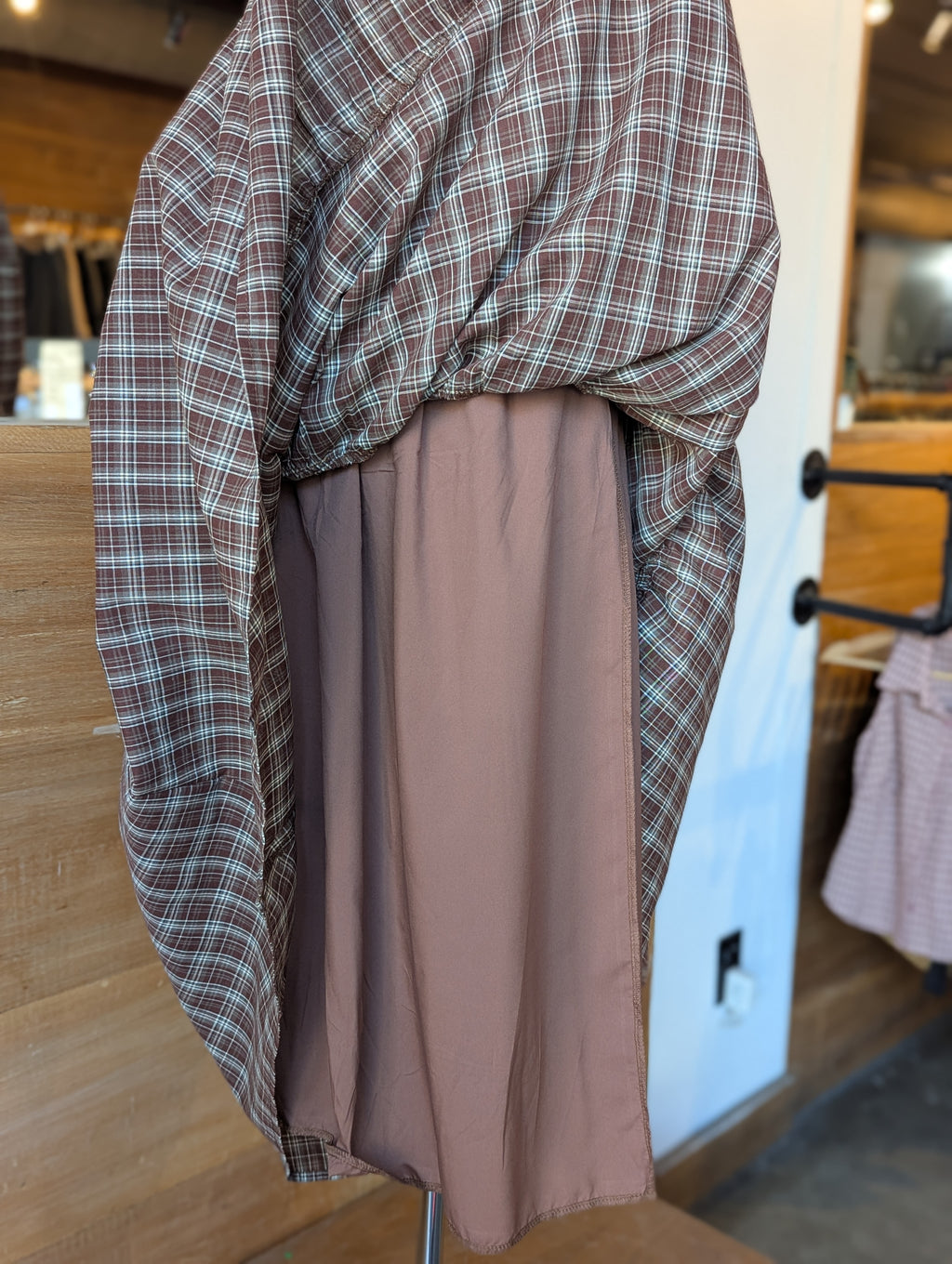 Plaid Cascade Maxi Skirt