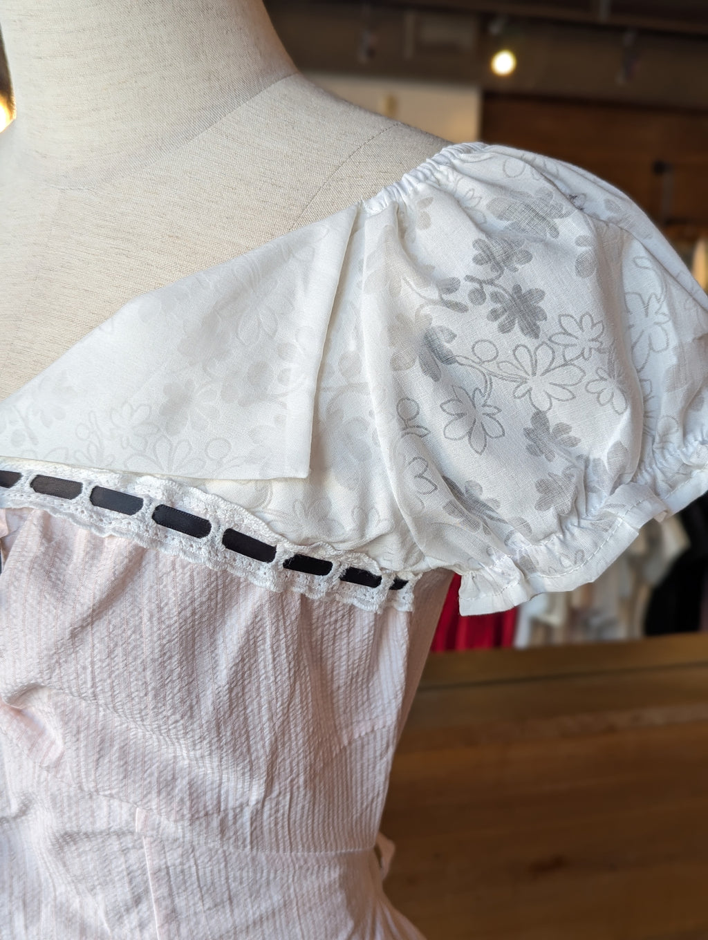 Rosy Disposition Pink Layered-Look Puff Sleeve Top