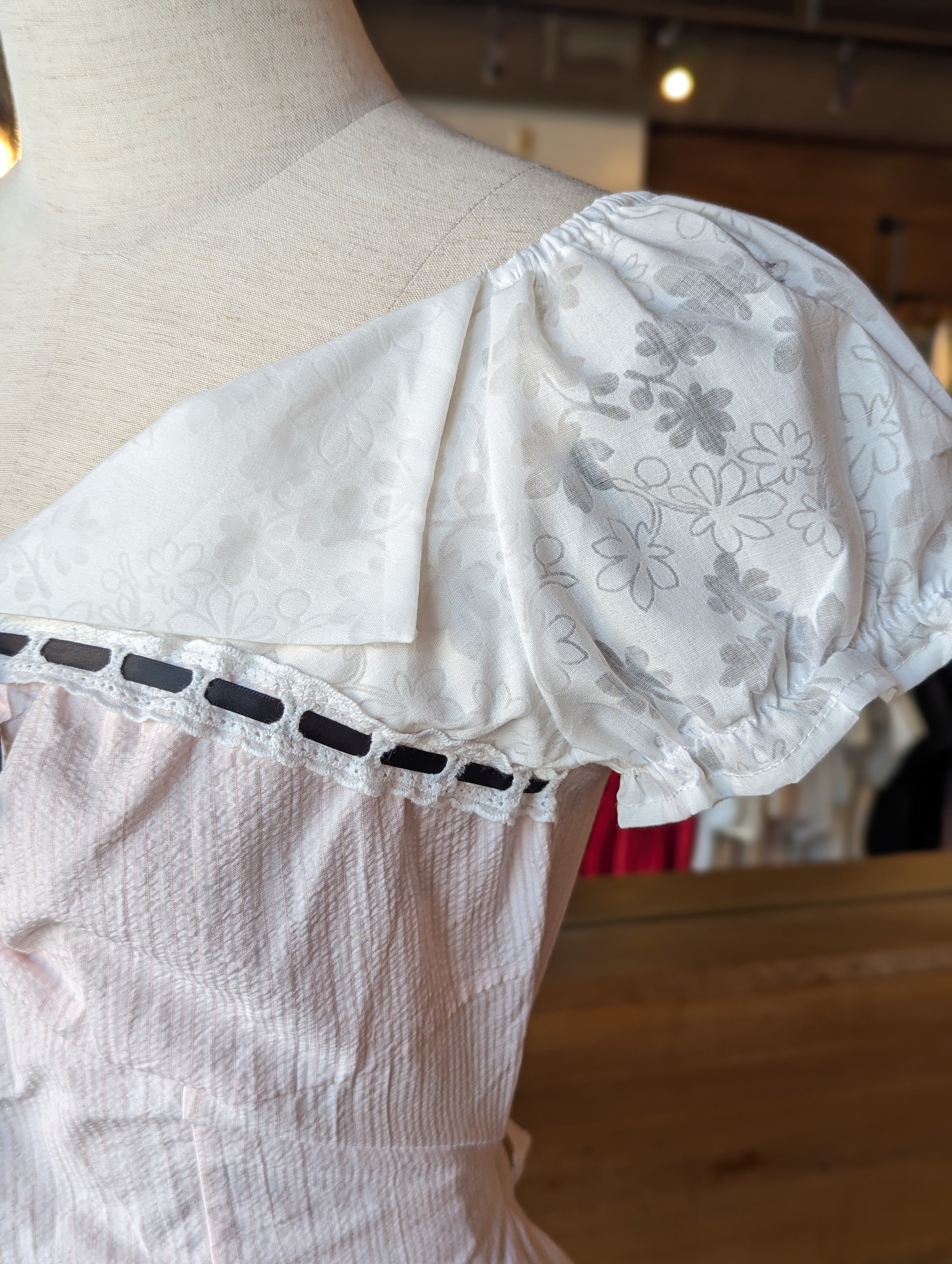 Rosy Disposition Pink Layered-Look Puff Sleeve Top