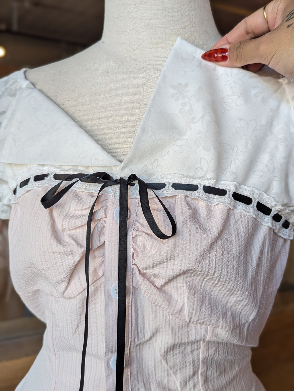 Rosy Disposition Pink Layered-Look Puff Sleeve Top