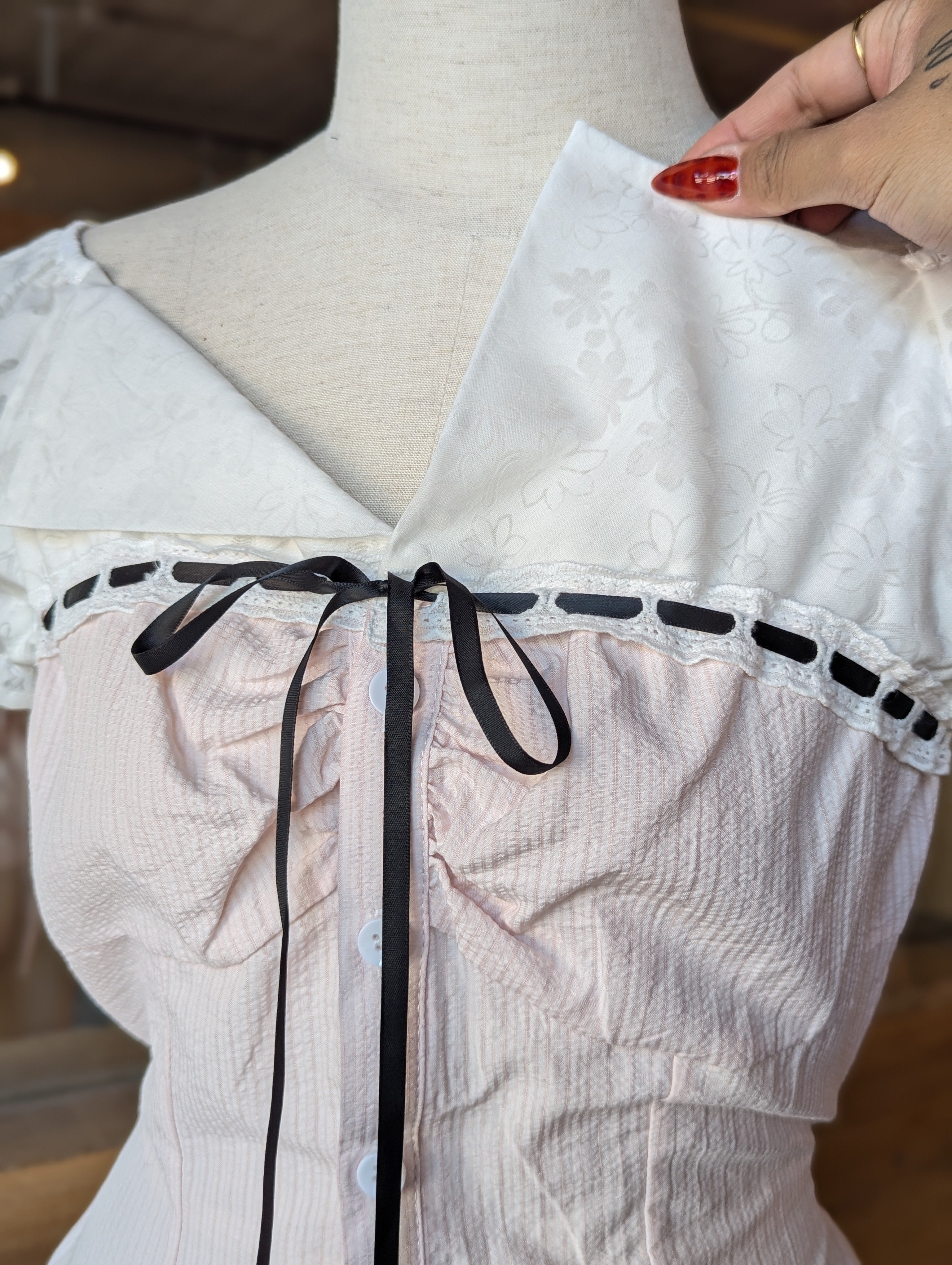 Rosy Disposition Pink Layered-Look Puff Sleeve Top